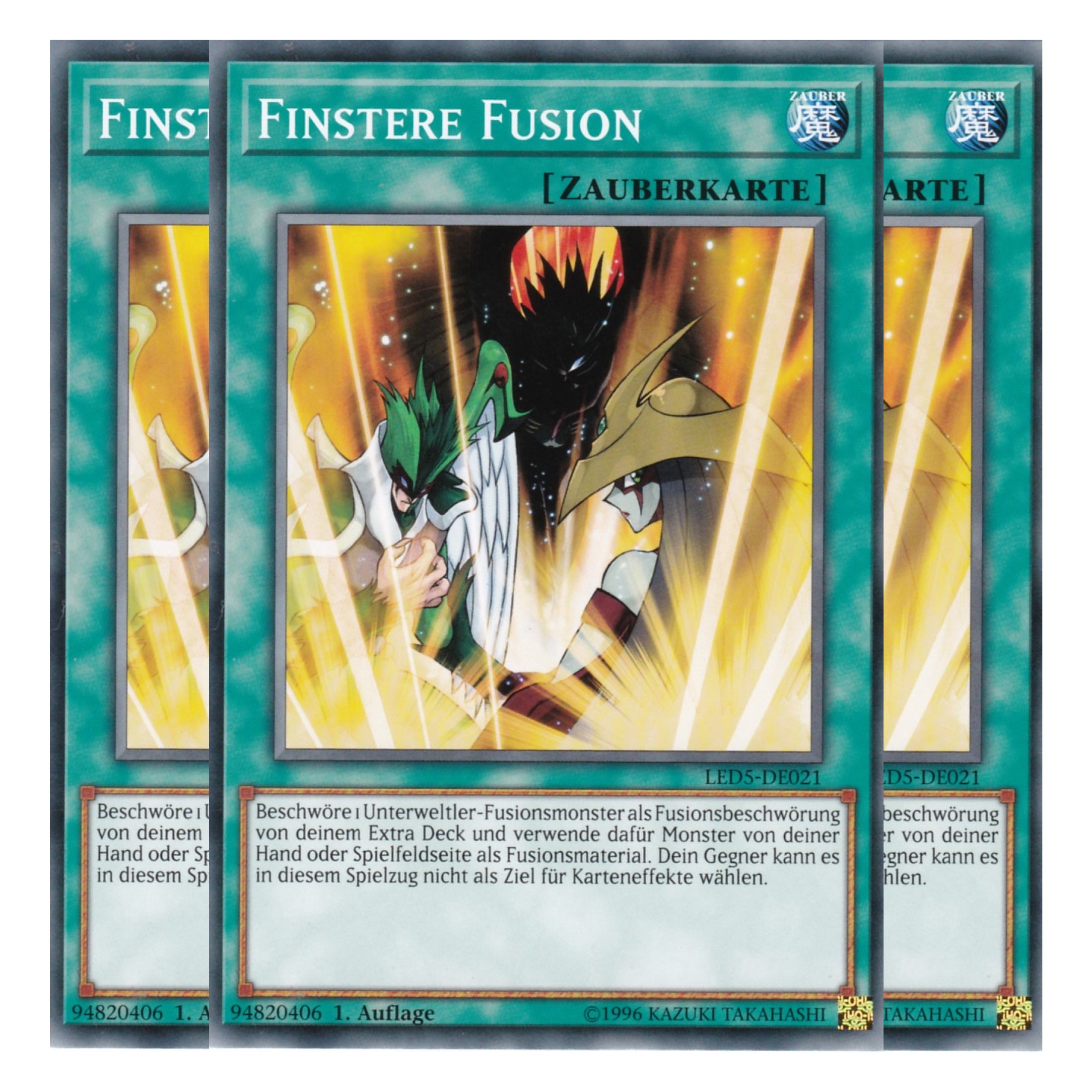 Finstere Fusion - LED5-DE021 - Common - Deutsch - 1. Auflage - Legendary Duelists: Immortal Destiny - Playset (3 Kopien)