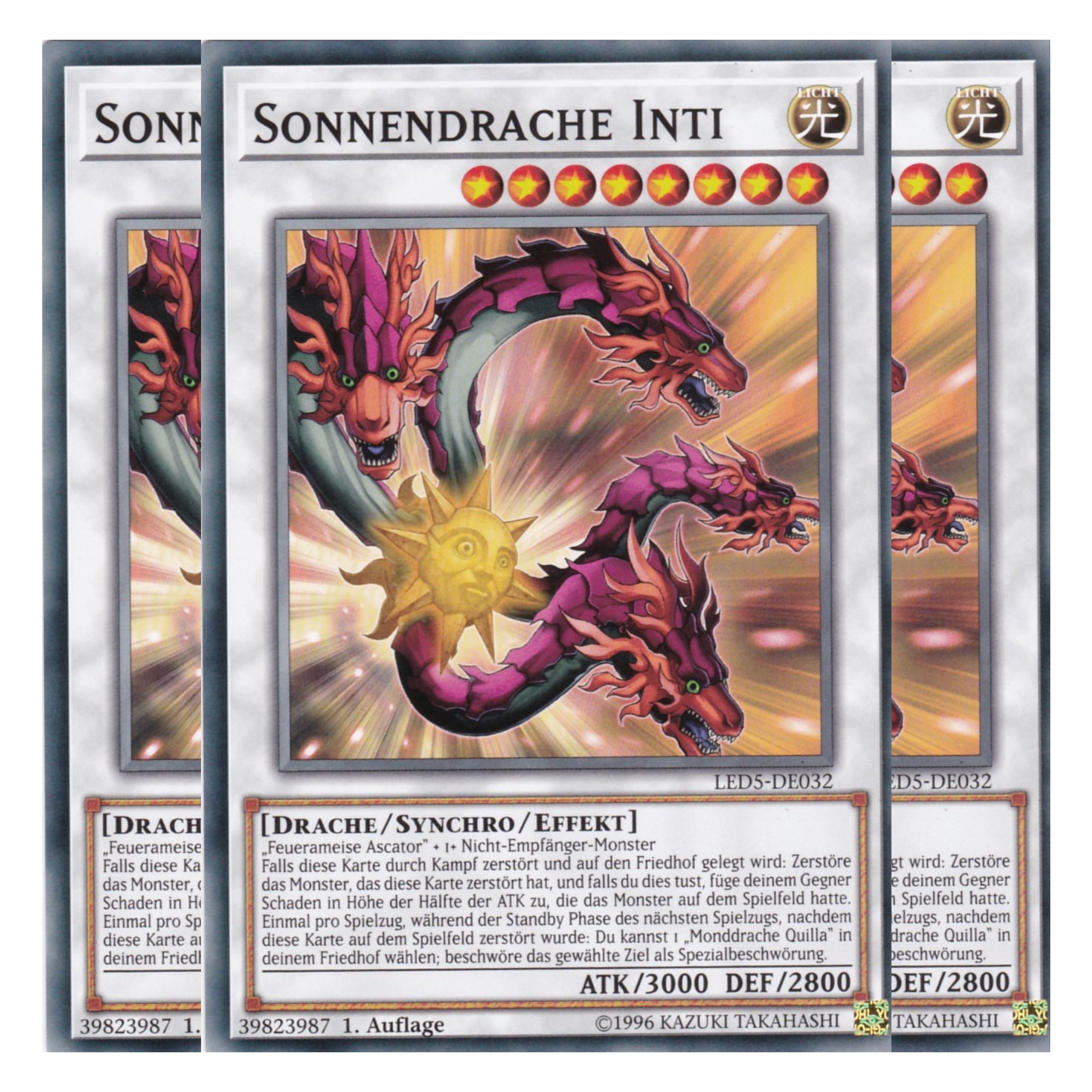 Sonnendrache Inti - LED5-DE032 - Common - Deutsch - 1. Auflage - Legendary Duelists: Immortal Destiny - Playset (3 Kopien)