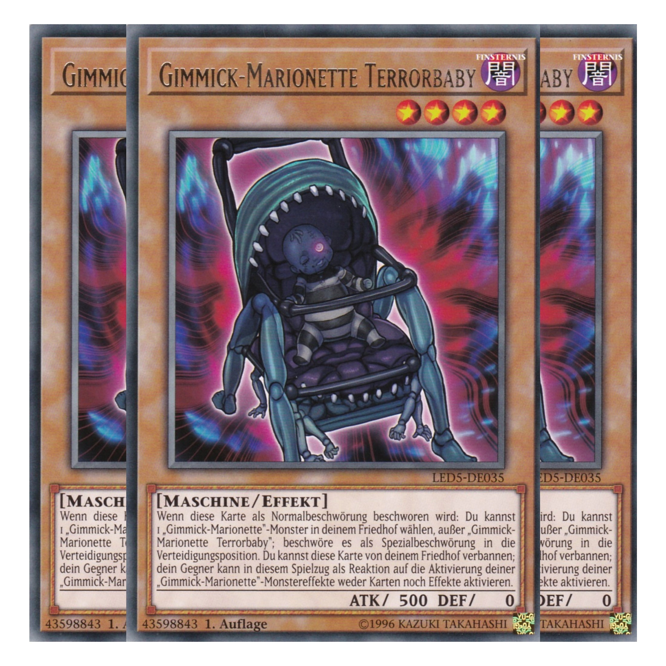 Gimmick-Marionette Terrorbaby - LED5-DE035 - Rare - Deutsch - 1. Auflage - Legendary Duelists: Immortal Destiny - Playset (3 Kopien)