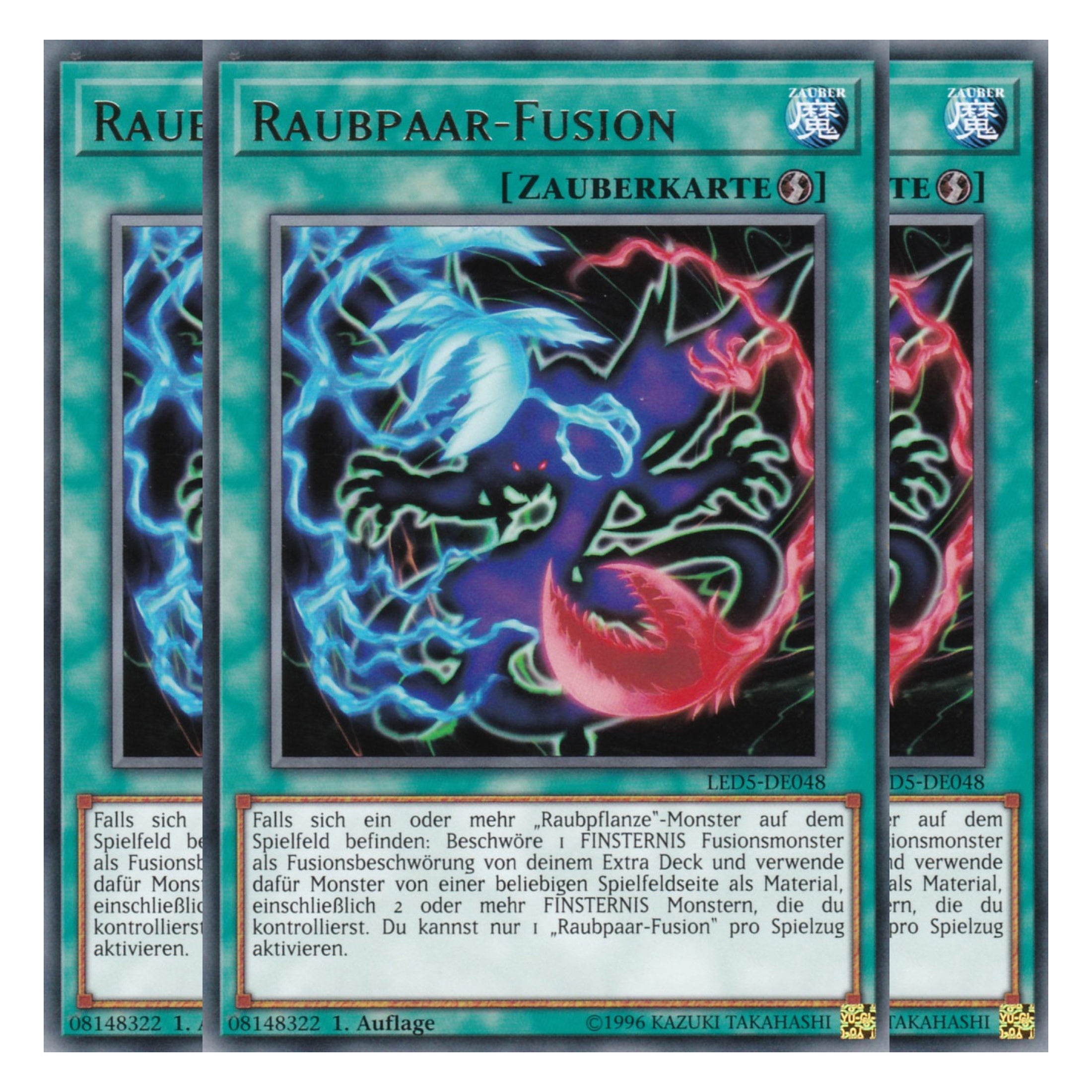 Raubpaar-Fusion - LED5-DE048 - Rare - Deutsch - 1. Auflage - Legendary Duelists: Immortal Destiny - Playset (3 Kopien)