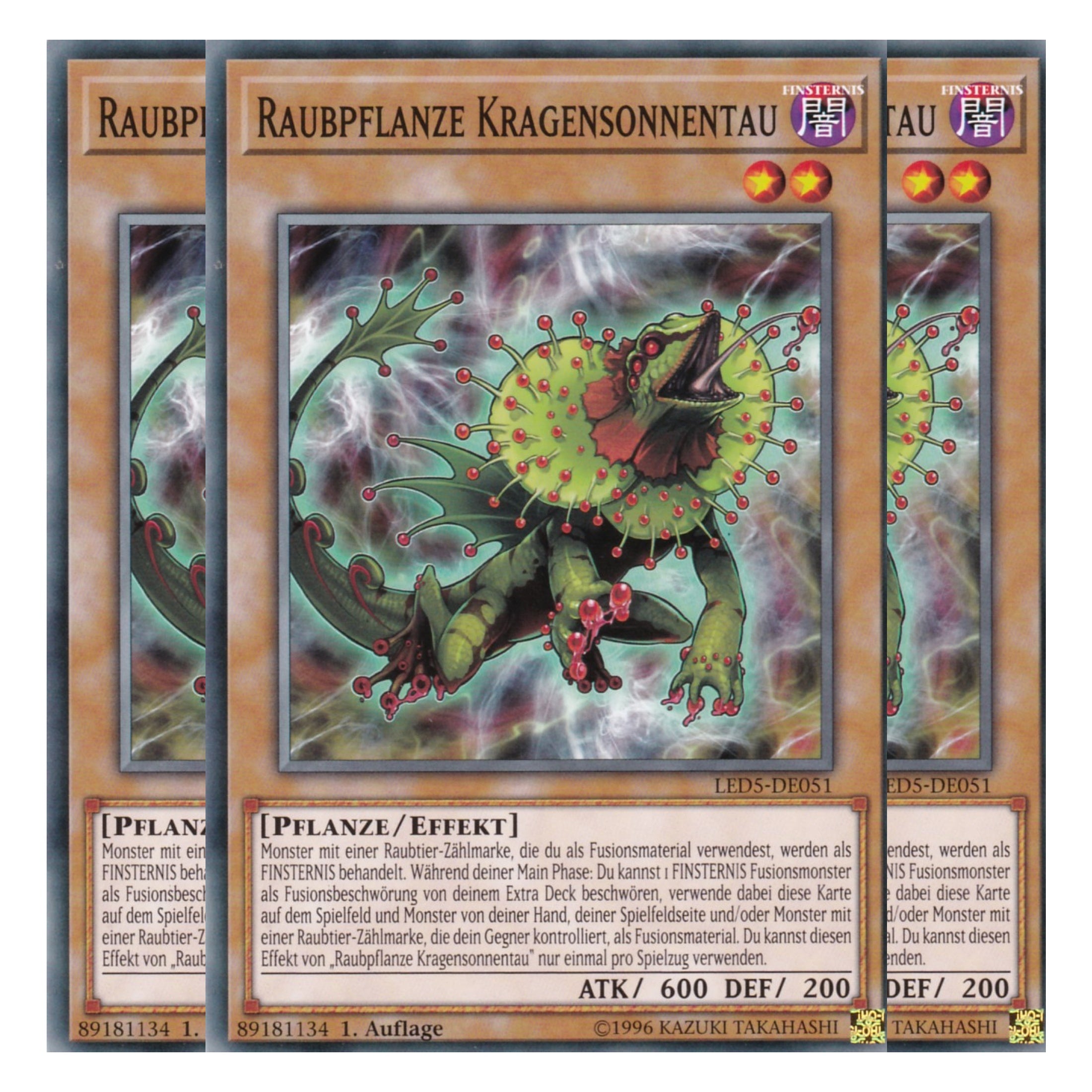 Raubpflanze Kragensonnentau - LED5-DE051 - Common - Deutsch - 1. Auflage - Legendary Duelists: Immortal Destiny - Playset (3 Kopien)