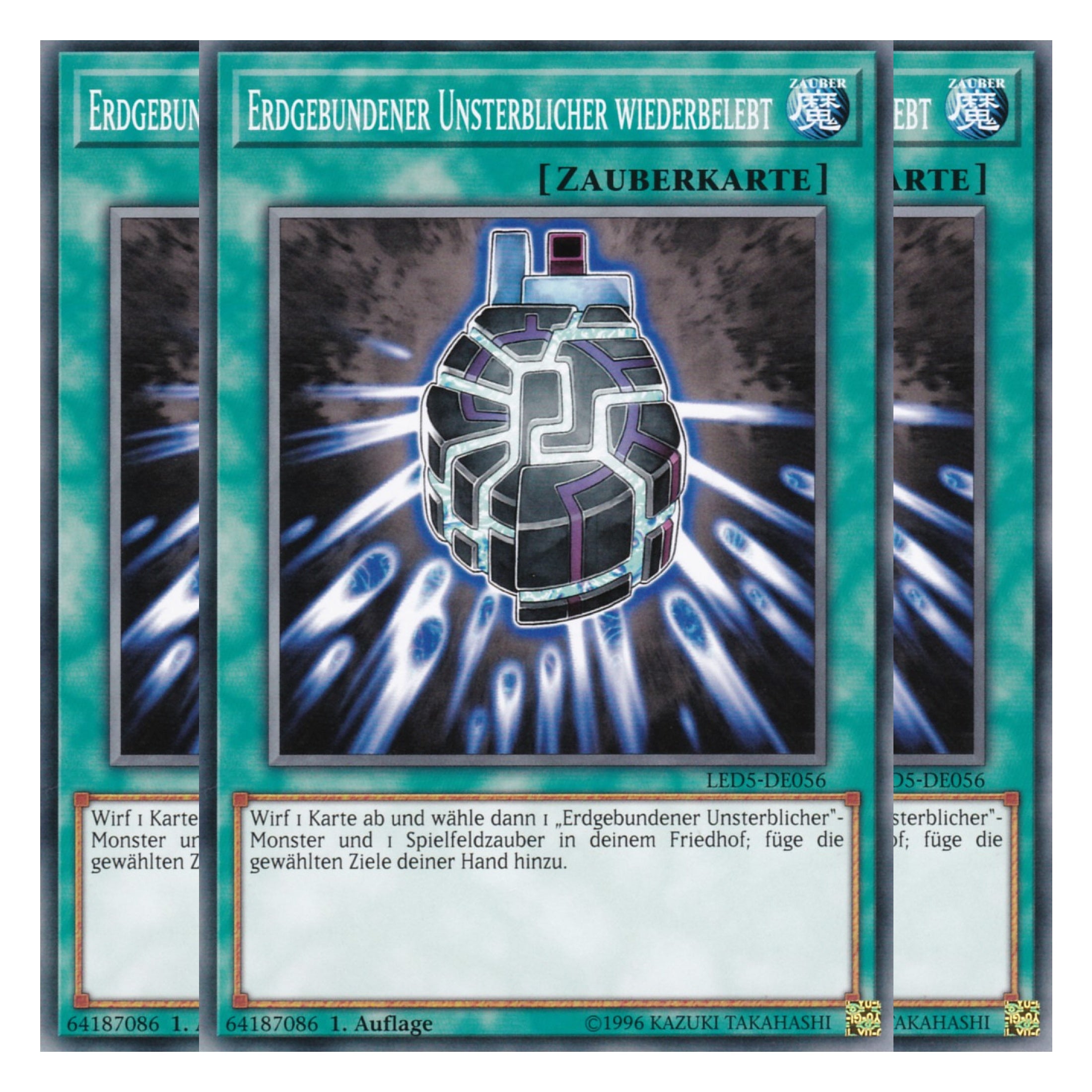 Erdgebundene Auferstehung - LED5-DE056 - Common - Deutsch - 1. Auflage - Legendary Duelists: Immortal Destiny - Playset (3 Kopien)