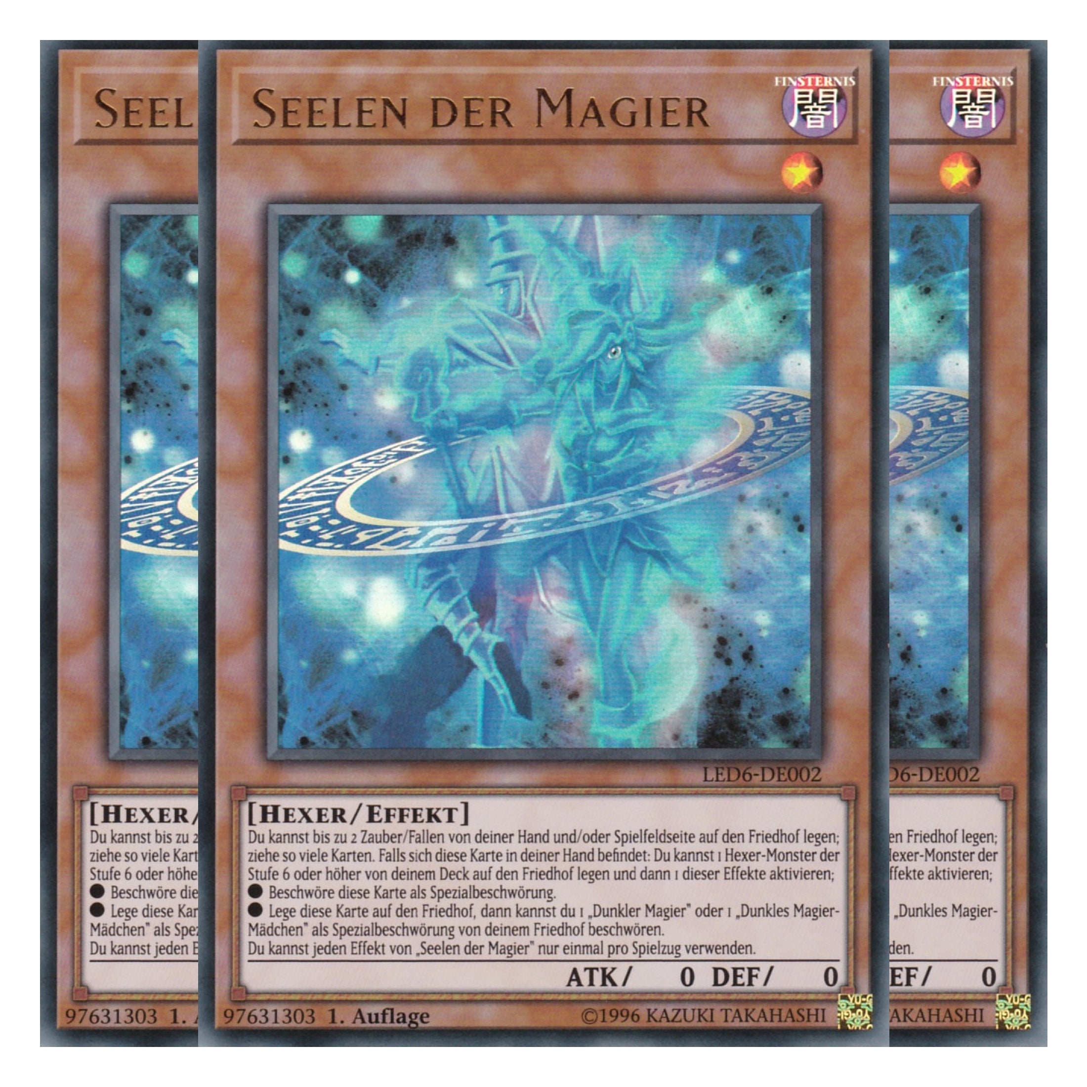 Seelen der Magier - LED6-DE002 - Ultra Rare - Deutsch - 1. Auflage - Legendary Duelists: Magical Hero - Playset (3 Kopien)
