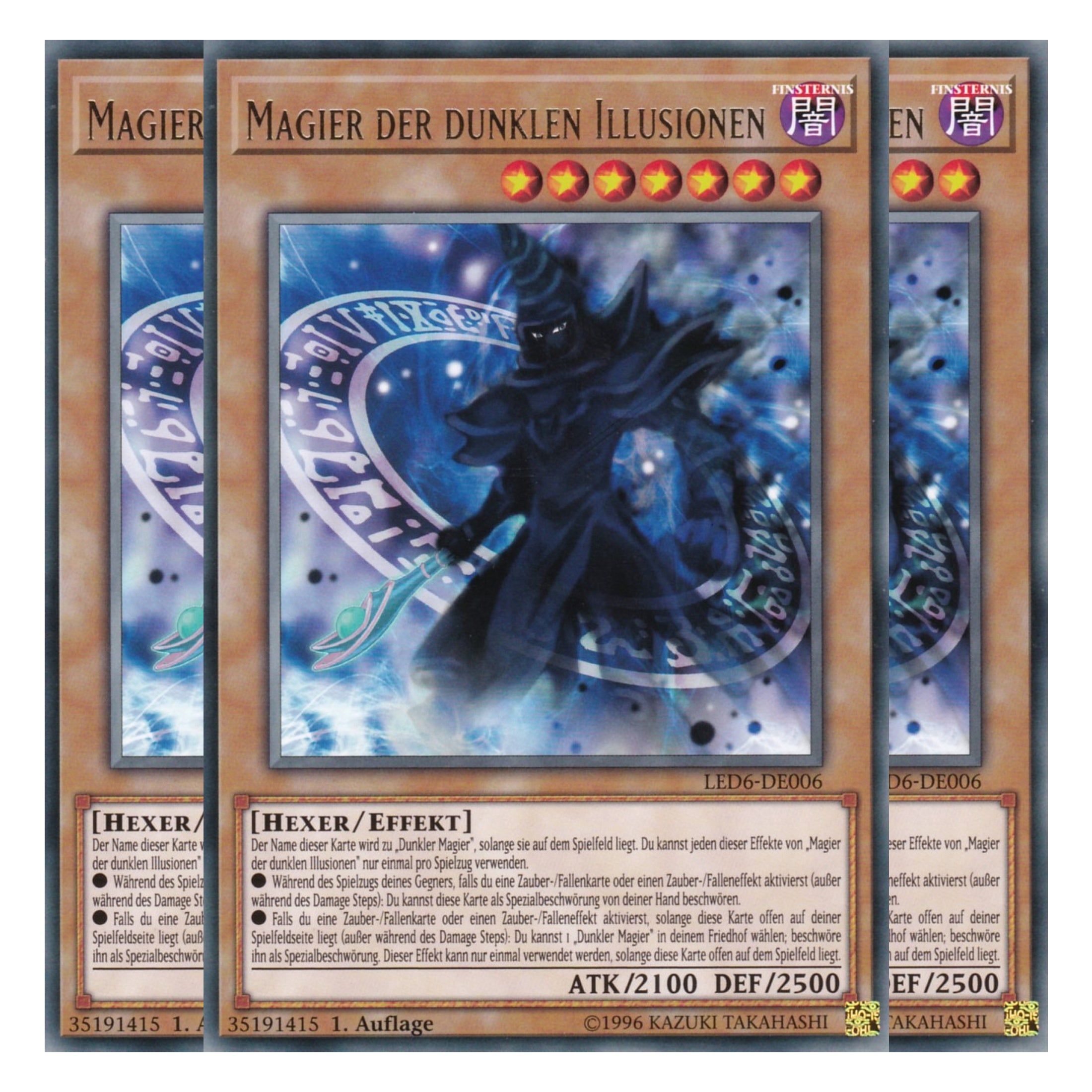 Magier der dunklen Illusionen - LED6-DE006 - Rare - Deutsch - 1. Auflage - Legendary Duelists: Magical Hero - Playset (3 Kopien)