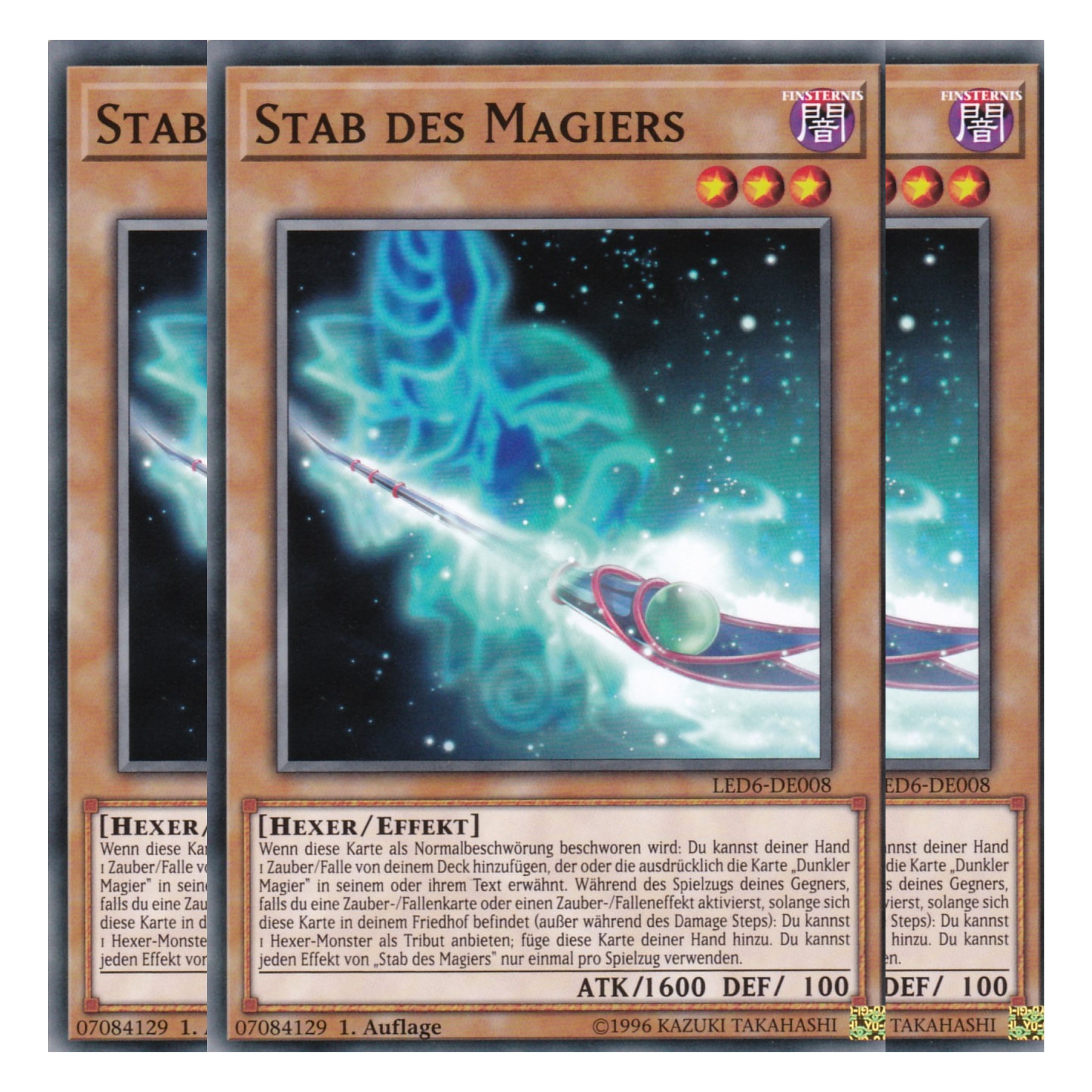 Stab des Magiers - LED6-DE008 - Common - Deutsch - 1. Auflage - Legendary Duelists: Magical Hero - Playset (3 Kopien)