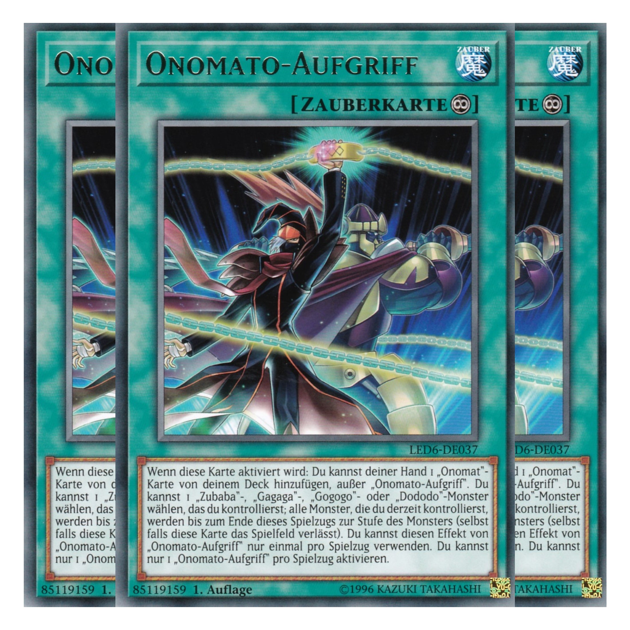Onomato-Aufgriff - LED6-DE037 - Rare - Deutsch - 1. Auflage - Legendary Duelists: Magical Hero - Playset (3 Kopien)