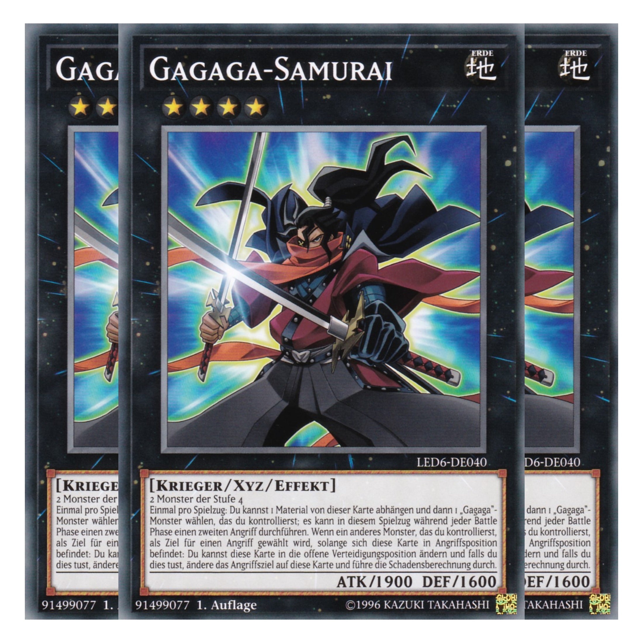 Gagaga – Samurai - LED6-DE040 - Common - Deutsch - 1. Auflage - Legendary Duelists: Magical Hero - Playset (3 Kopien)