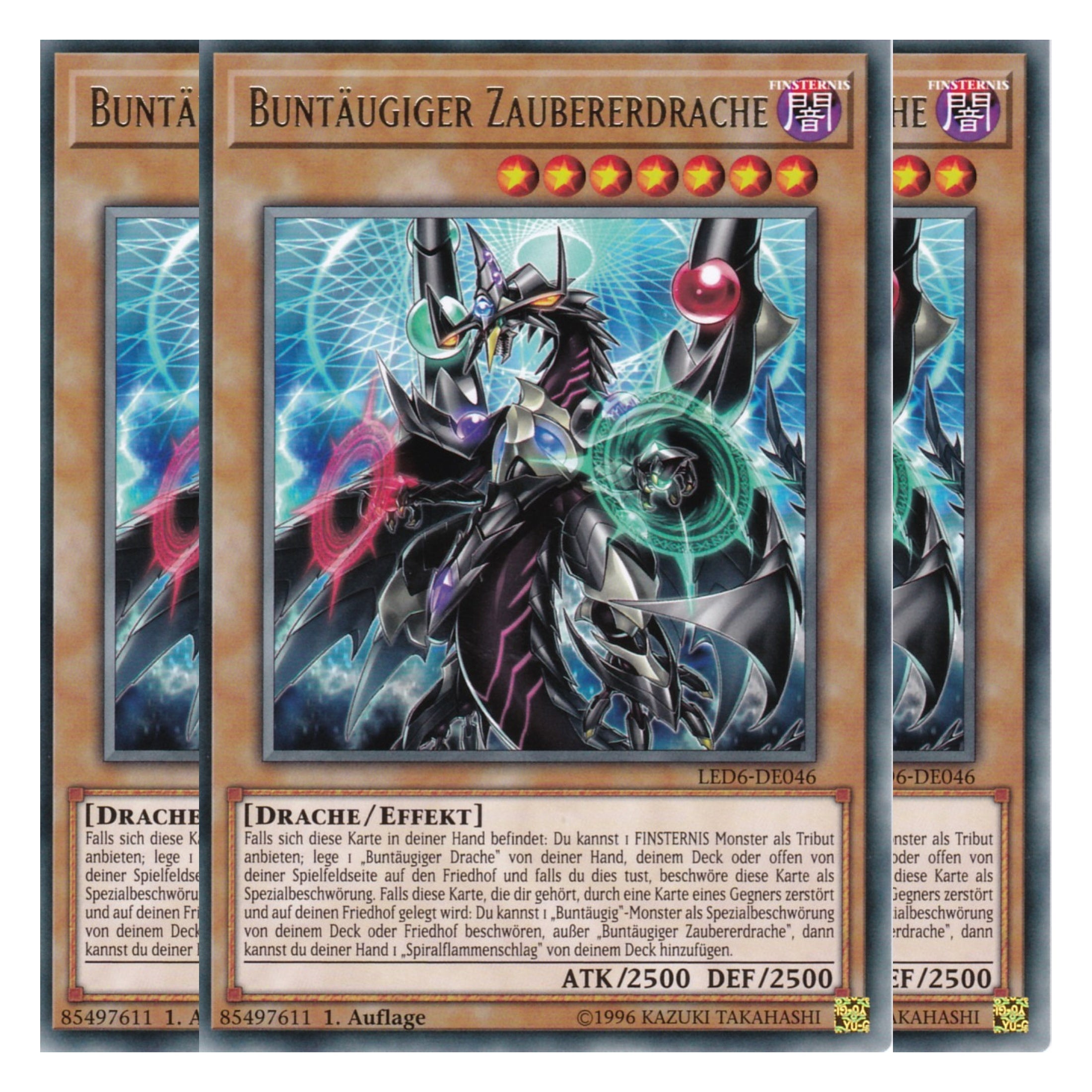 Buntäugiger Zaubererdrache - LED6-DE046 - Rare - Deutsch - 1. Auflage - Legendary Duelists: Magical Hero - Playset (3 Kopien)