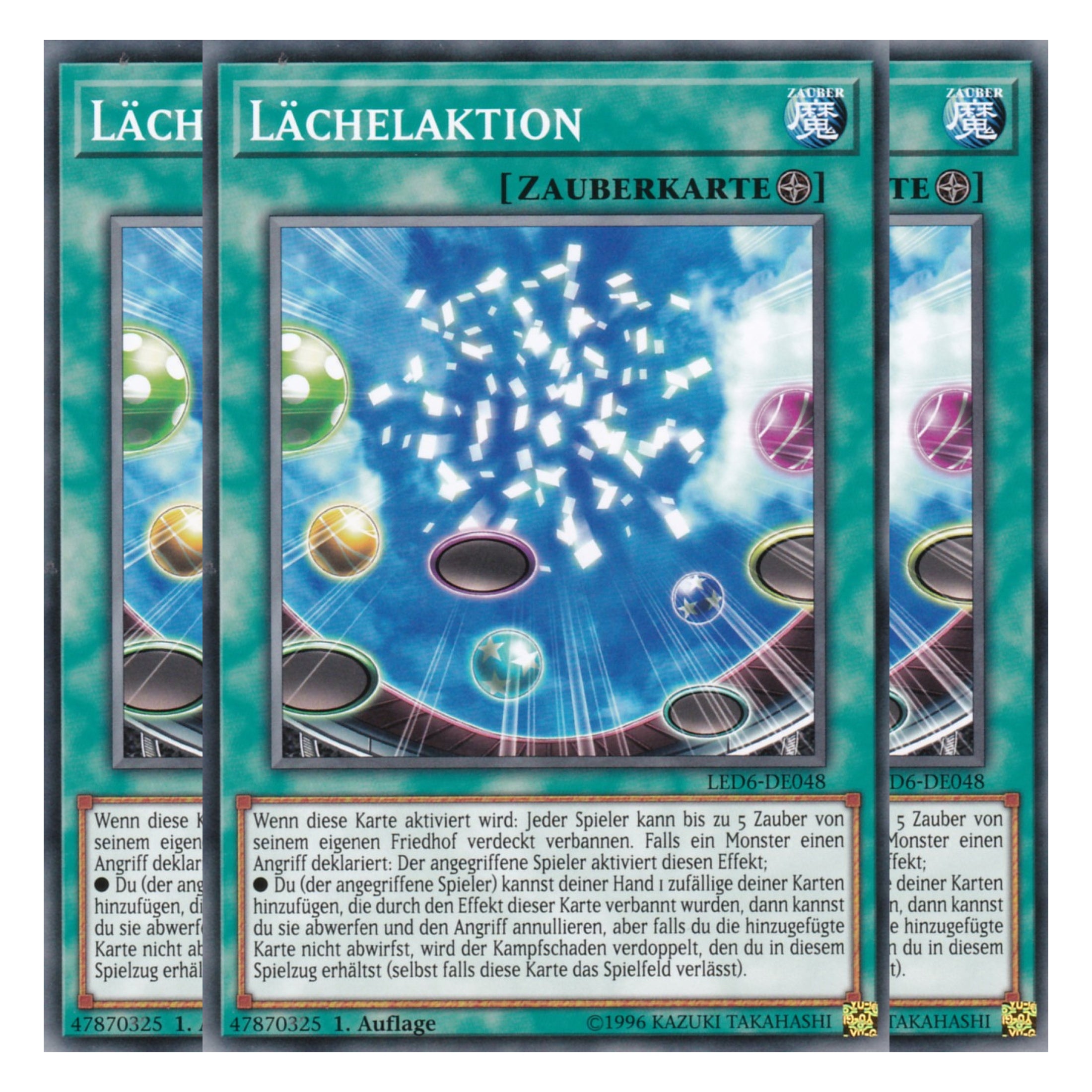 Lächelaktion - LED6-DE048 - Common - Deutsch - 1. Auflage - Legendary Duelists: Magical Hero - Playset (3 Kopien)