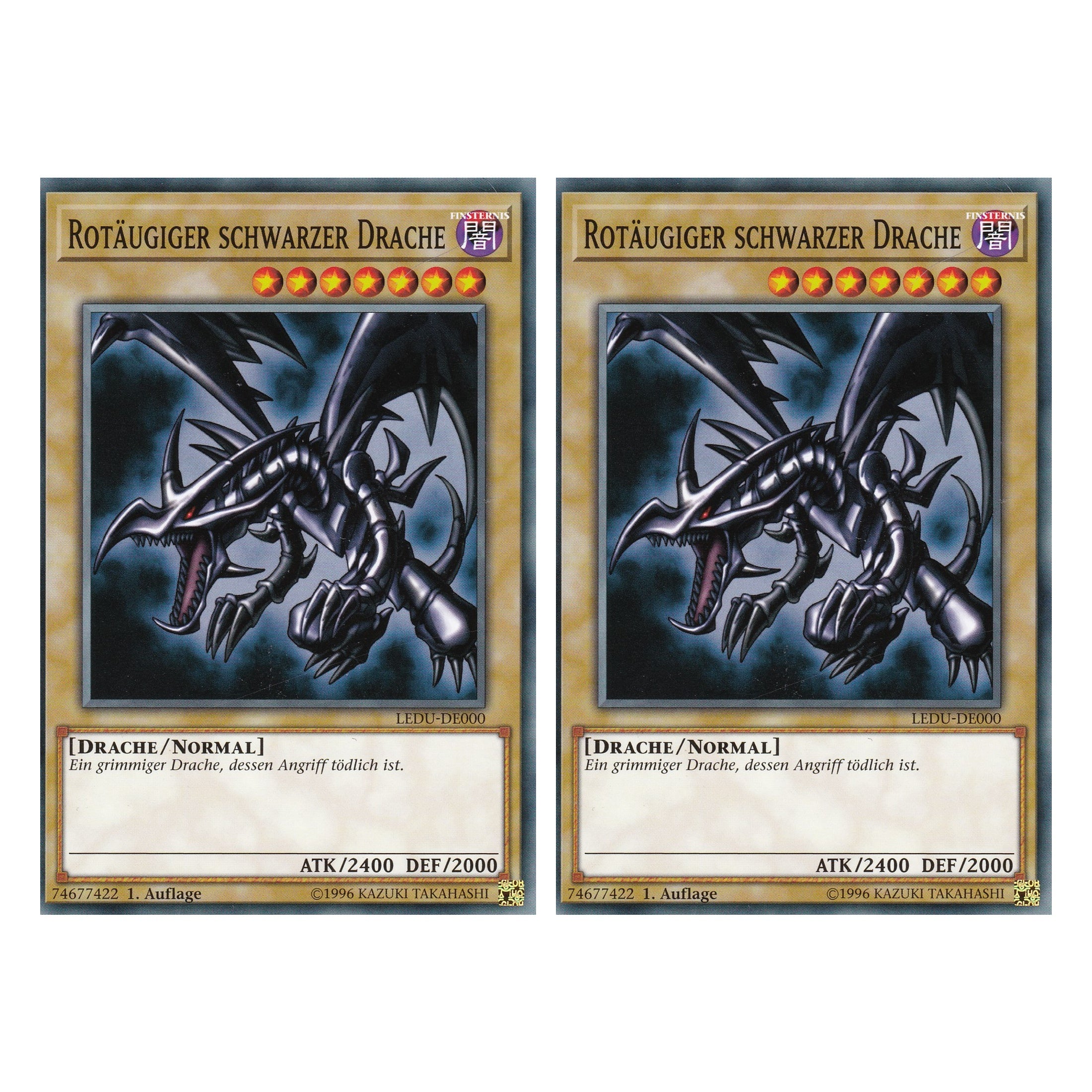 Rotäugiger schwarzer Drache - LEDU-DE000 - Common - Deutsch - 1. Auflage - Legendary Duelists - Duo Set (2 Stück) - Yugioh