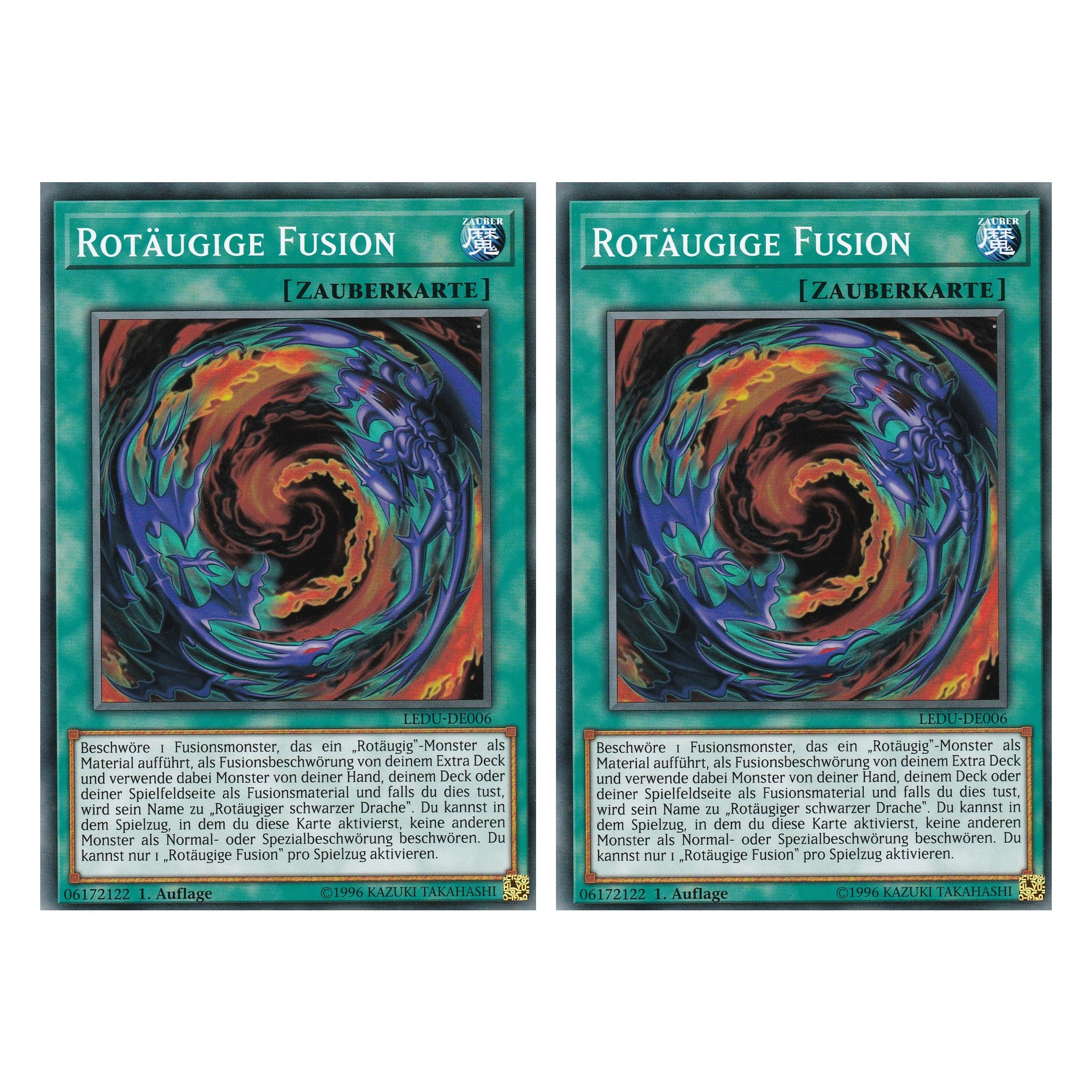 Rotäugige Fusion - LEDU-DE006 - Common - Deutsch - 1. Auflage - Legendary Duelists - Duo Set (2 Stück) - Yugioh