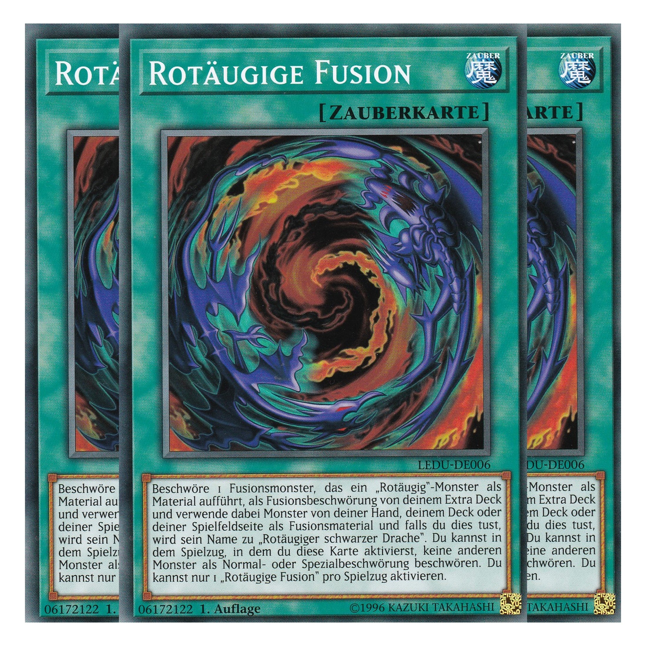 Rotäugige Fusion - LEDU-DE006 - Common - Deutsch - 1. Auflage - Legendary Duelists - Playset (3 Kopien)