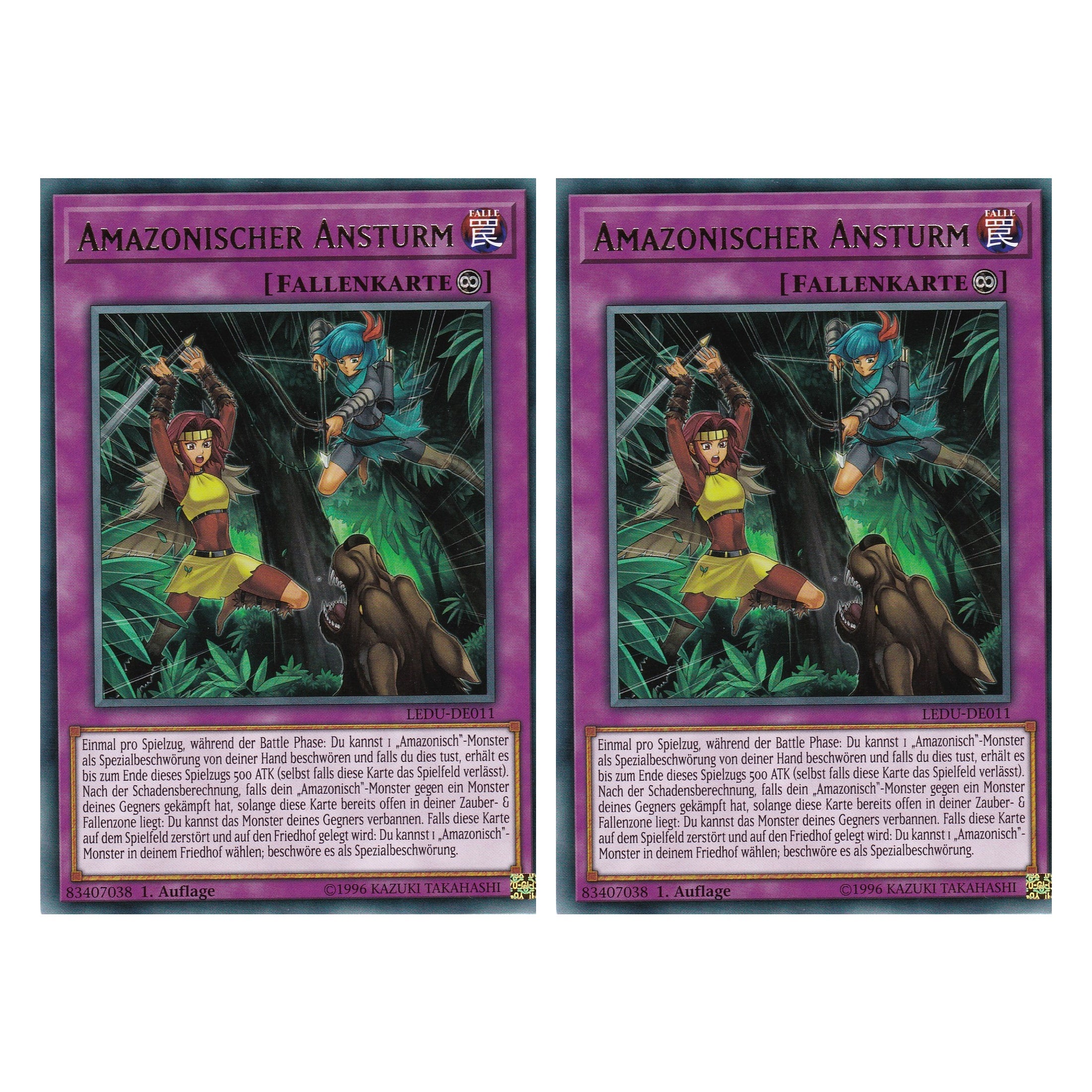 Amazonischer Ansturm - LEDU-DE011 - Rare - Deutsch - 1. Auflage - Legendary Duelists - Duo Set (2 Stück) - Yugioh