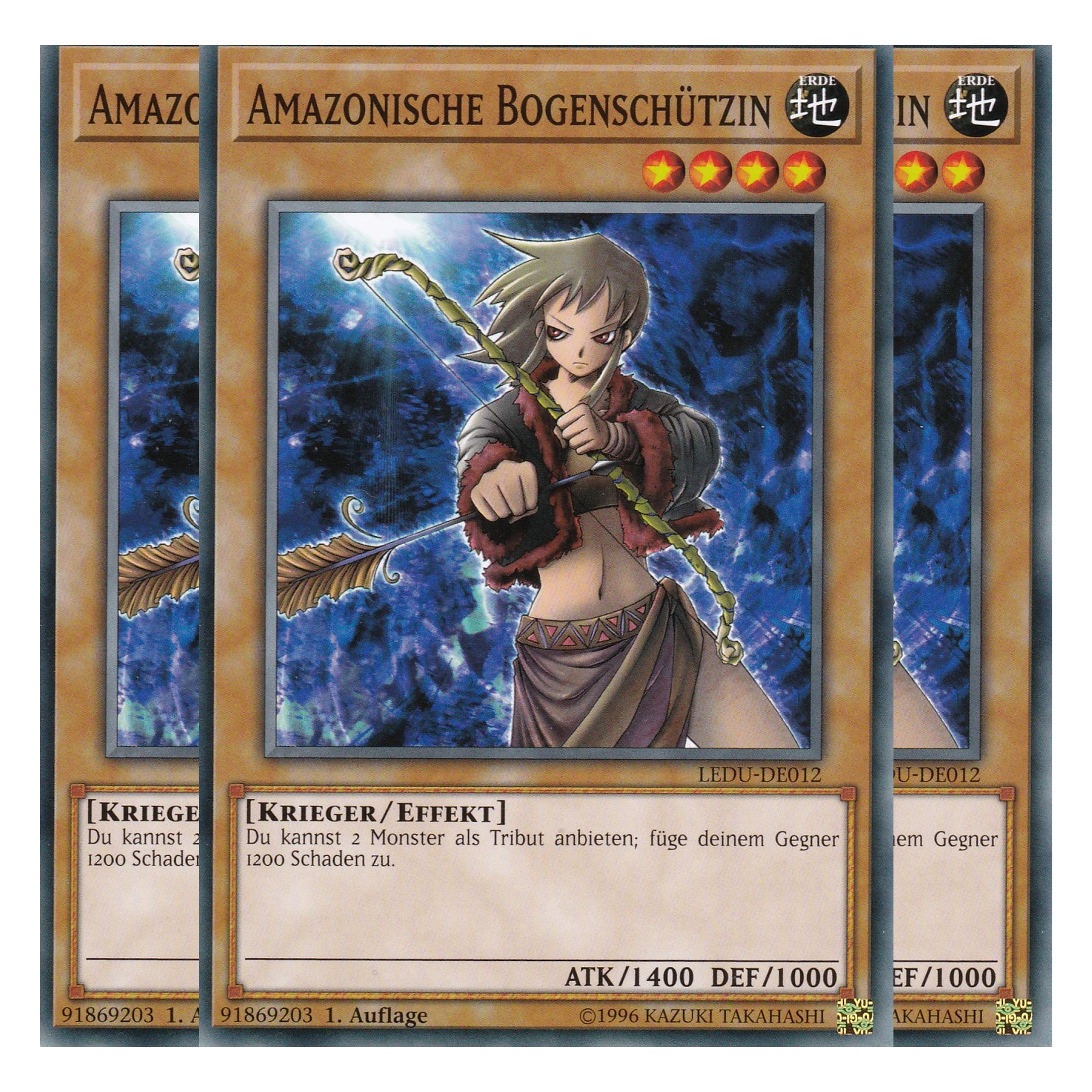 Amazonische Bogenschützin - LEDU-DE012 - Common - Deutsch - 1. Auflage - Legendary Duelists - Playset (3 Kopien)