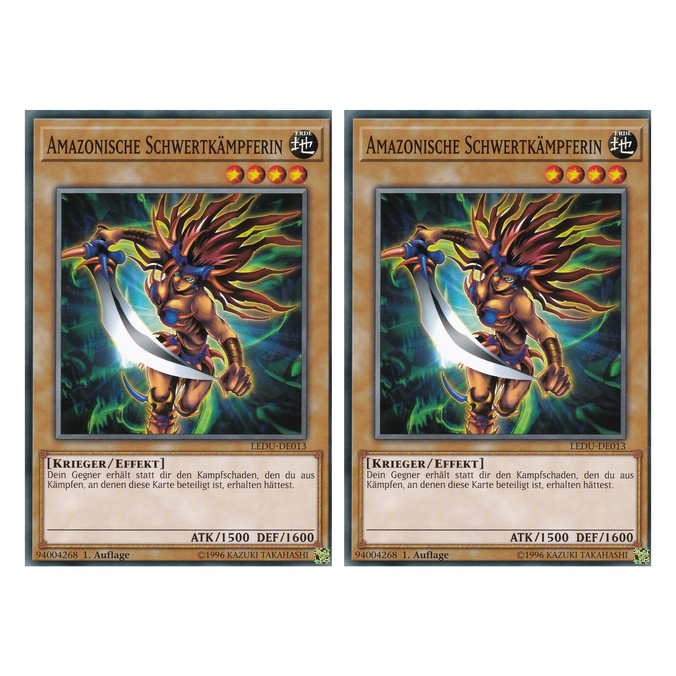 Amazonische Schwertkämpferin - LEDU-DE013 - Common - Deutsch - 1. Auflage - Legendary Duelists - Duo Set (2 Stück) - Yugioh