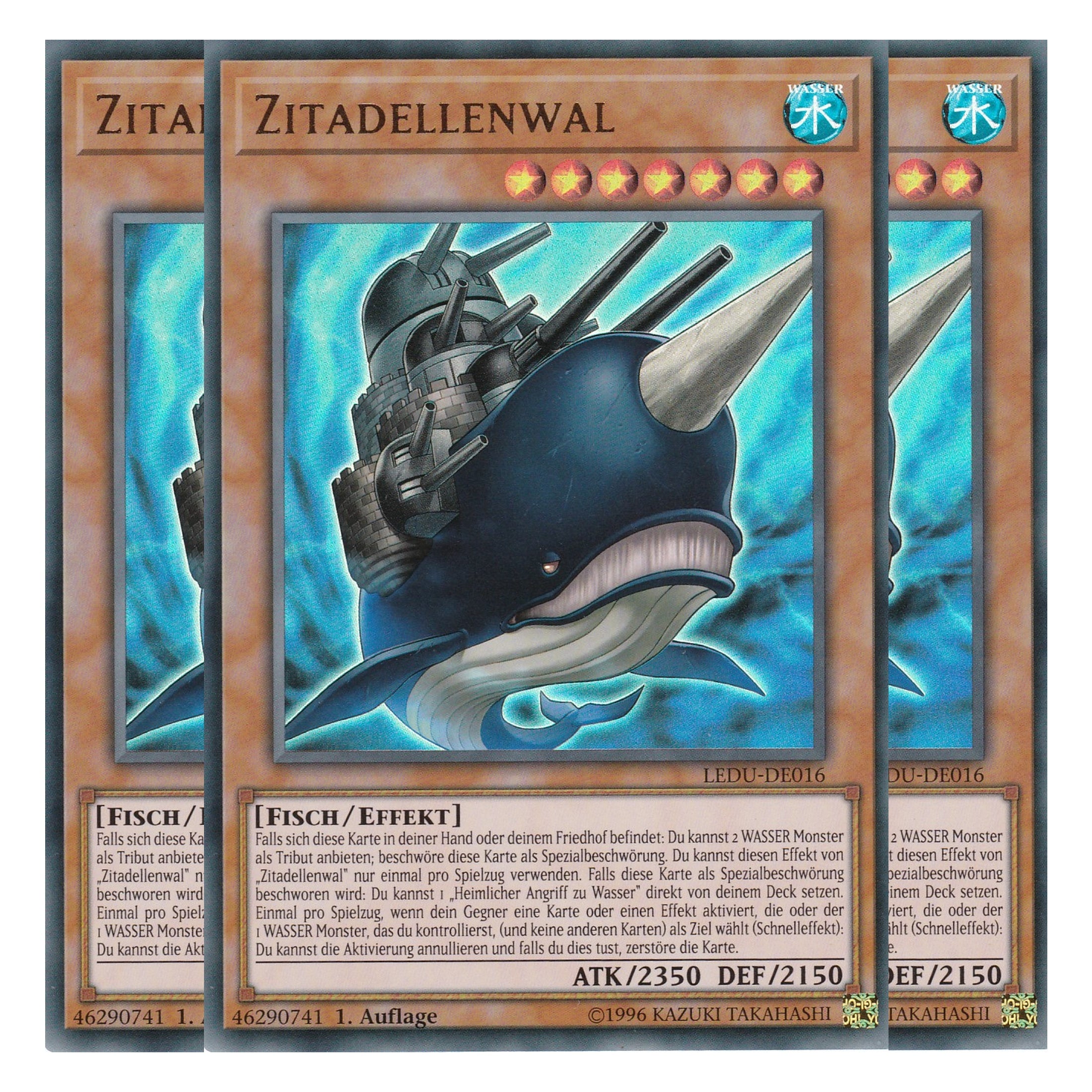 Zitadellenwal - LEDU-DE016 - Ultra Rare - Deutsch - 1. Auflage - Legendary Duelists - Playset (3 Kopien)