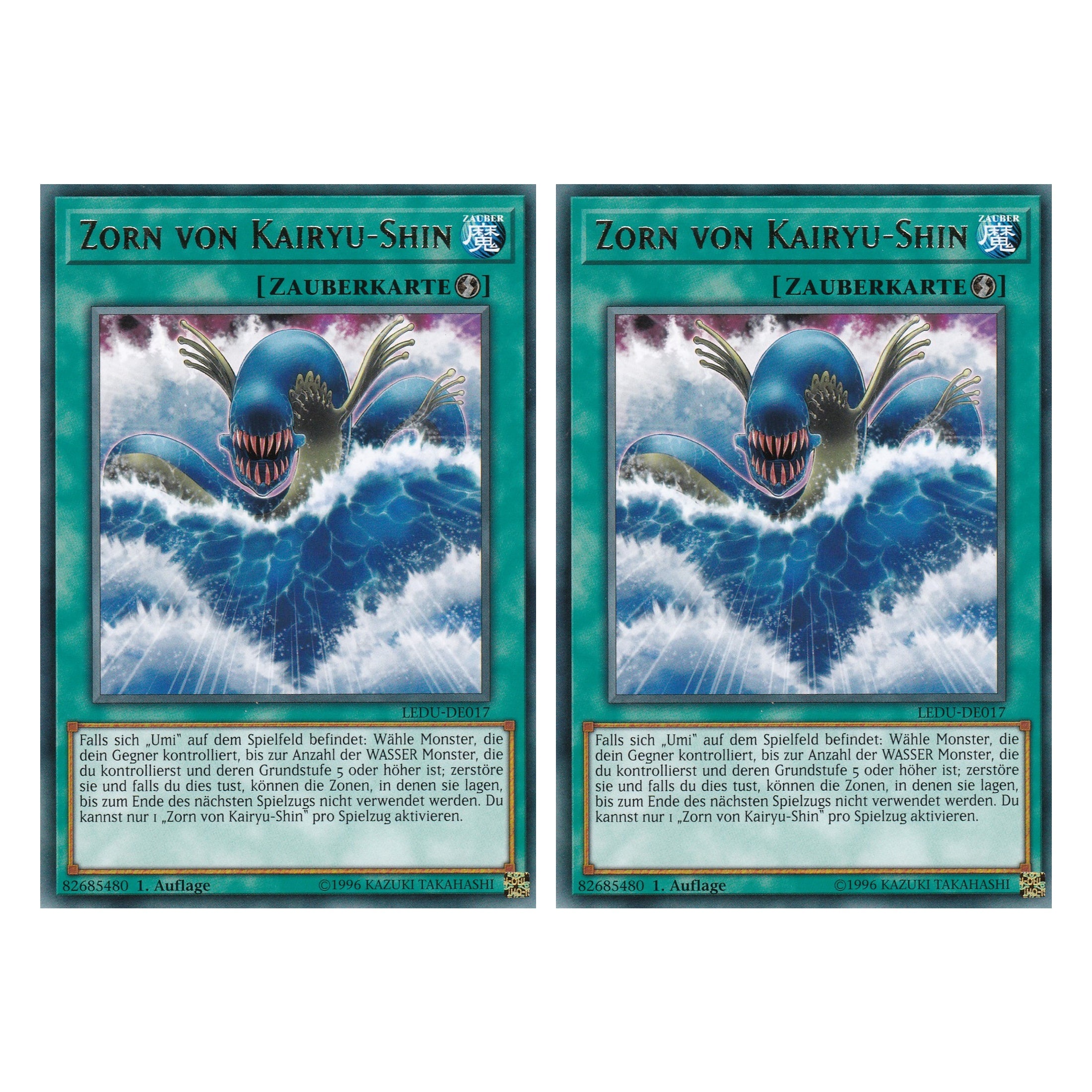 Zorn von Kairyu-Shin - LEDU-DE017 - Rare - Deutsch - 1. Auflage - Legendary Duelists - Duo Set (2 Stück) - Yugioh