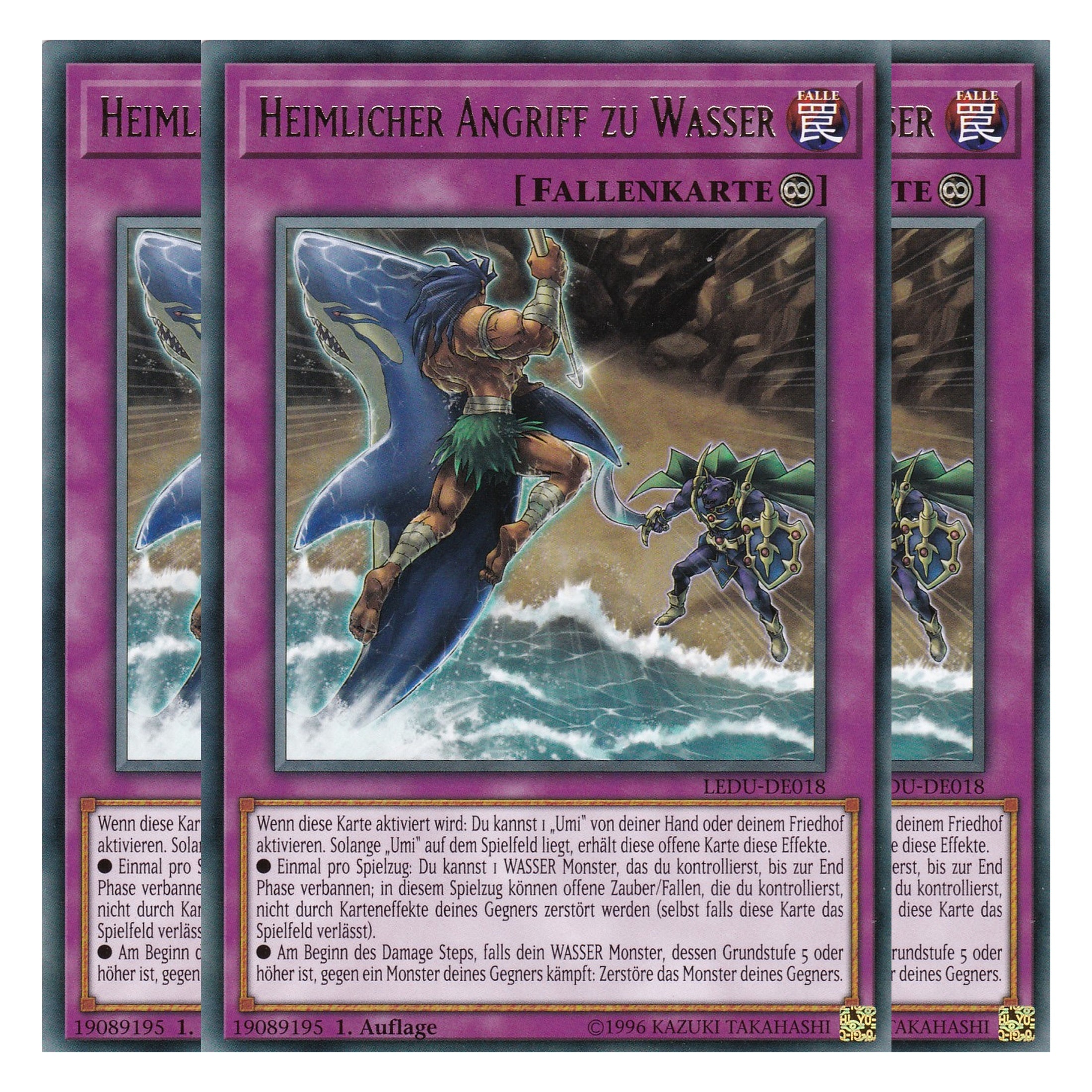 Heimlicher Angriff zu Wasser - LEDU-DE018 - Rare - Deutsch - 1. Auflage - Legendary Duelists - Playset (3 Kopien)