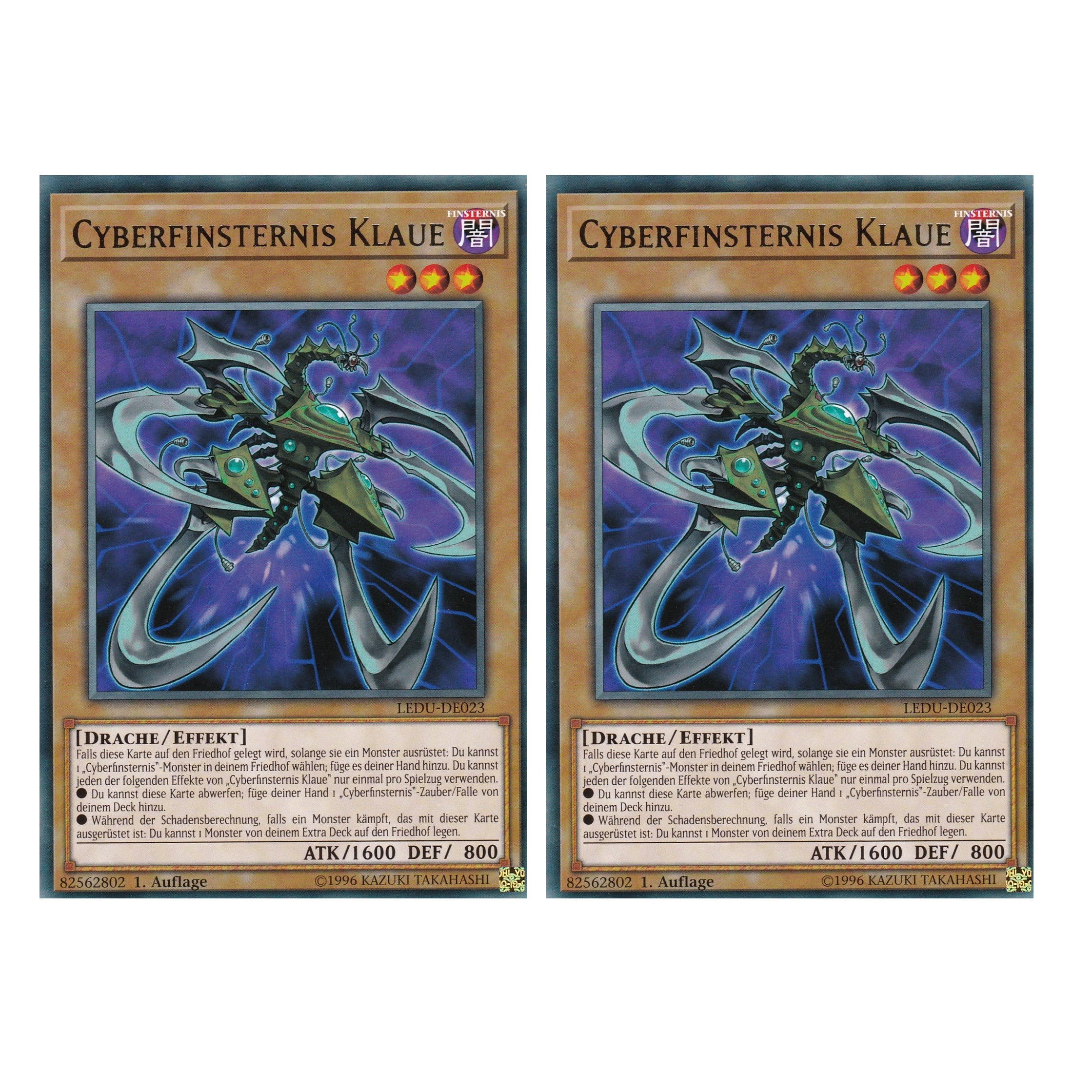 Cyberfinsternis Klaue - LEDU-DE023 - Rare - Deutsch - 1. Auflage - Legendary Duelists - Duo Set (2 Stück) - Yugioh