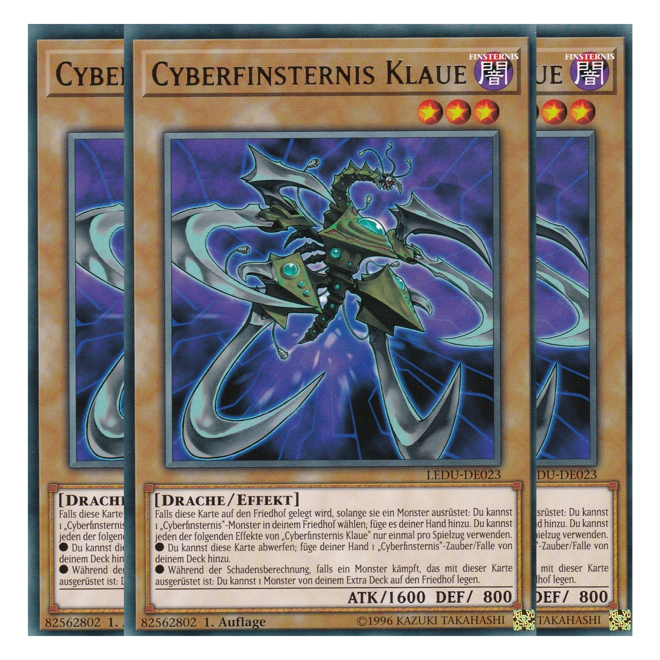Cyberfinsternis Klaue - LEDU-DE023 - Rare - Deutsch - 1. Auflage - Legendary Duelists - Playset (3 Kopien)