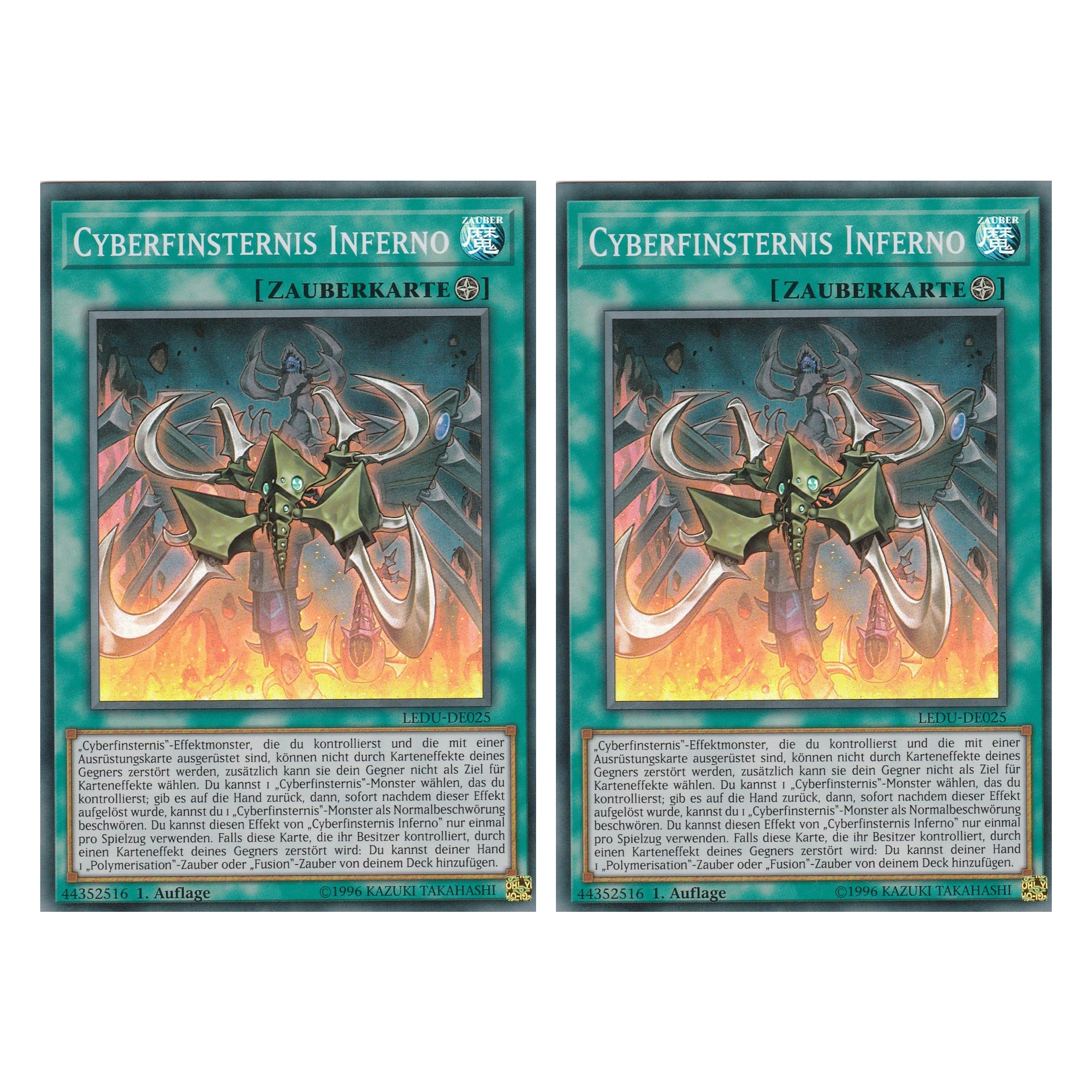 Cyberfinsternis Inferno - LEDU-DE025 - Super Rare - Deutsch - 1. Auflage - Legendary Duelists - Duo Set (2 Stück) - Yugioh