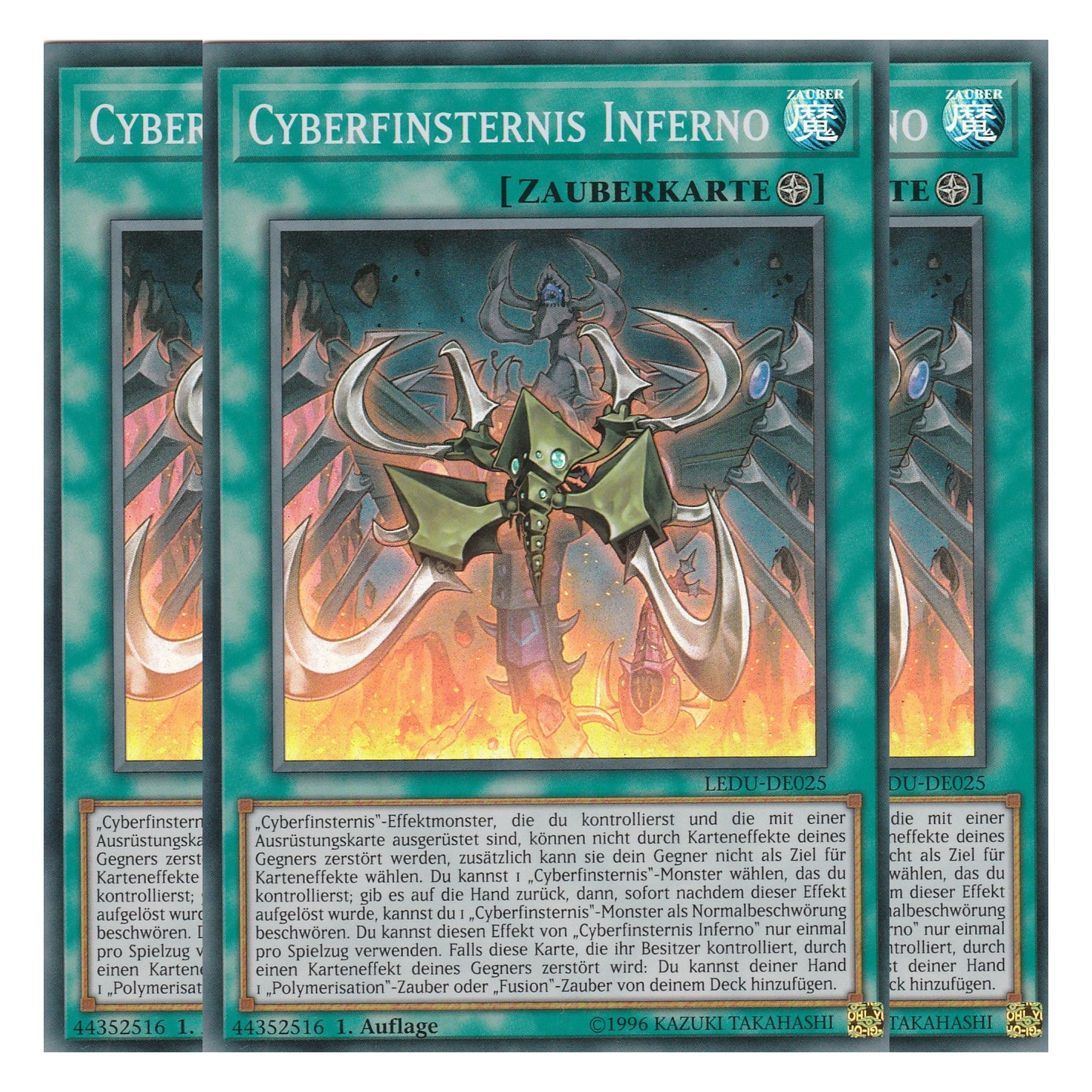 Cyberfinsternis Inferno - LEDU-DE025 - Super Rare - Deutsch - 1. Auflage - Legendary Duelists - Playset (3 Kopien)