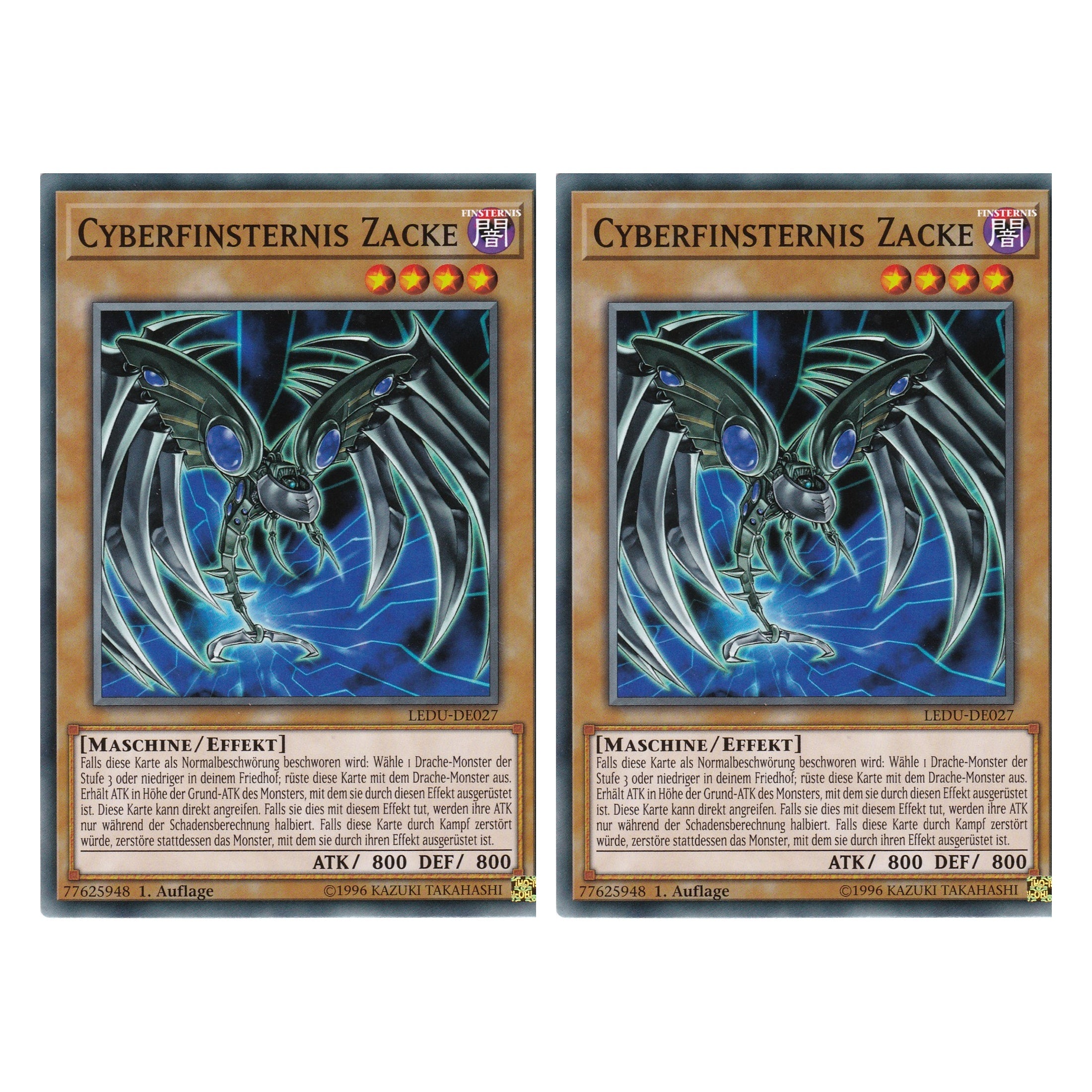 Cyberfinsternis Zacke - LEDU-DE027 - Common - Deutsch - 1. Auflage - Legendary Duelists - Duo Set (2 Stück) - Yugioh