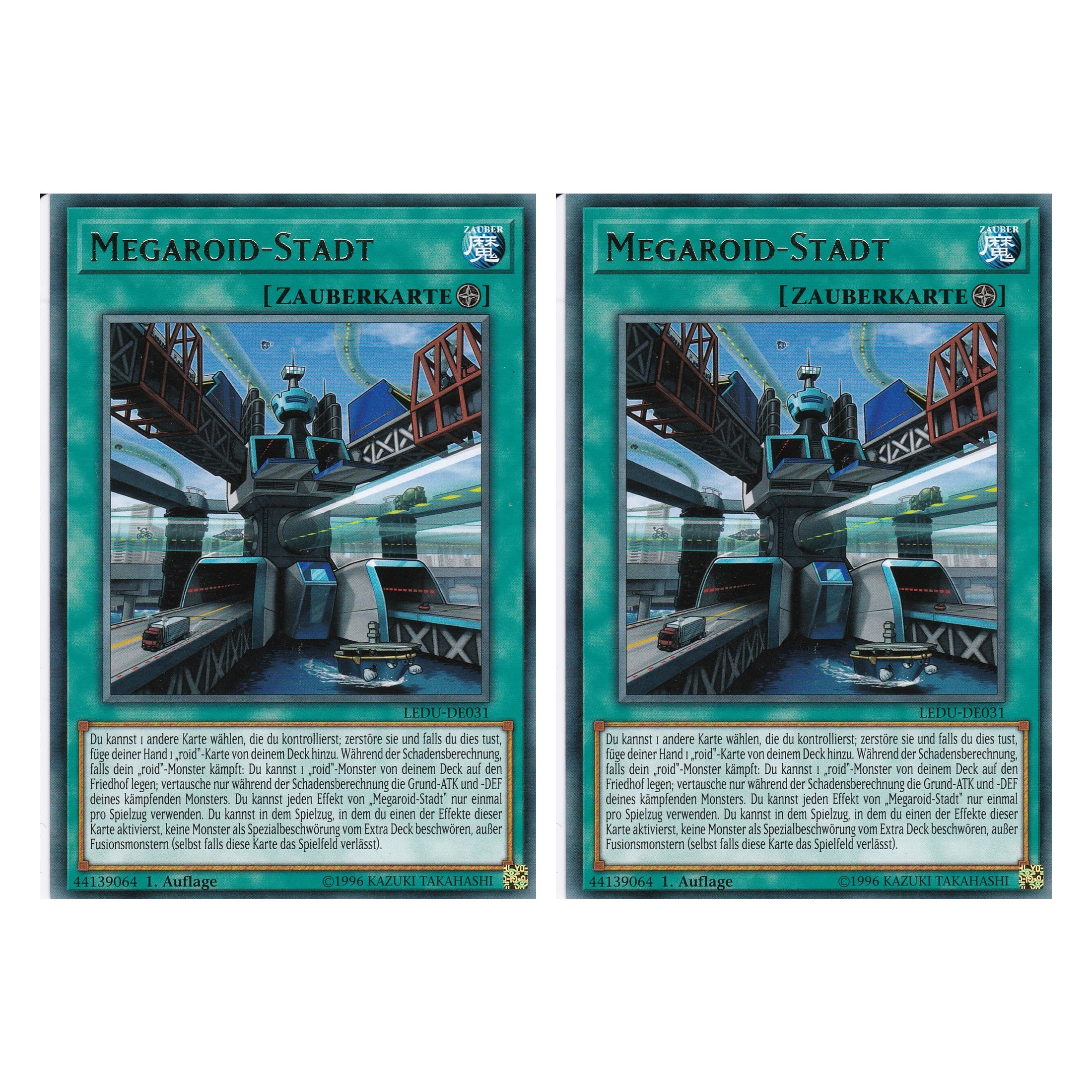 Megaroid-Stadt - LEDU-DE031 - Rare - Deutsch - 1. Auflage - Legendary Duelists - Duo Set (2 Stück) - Yugioh