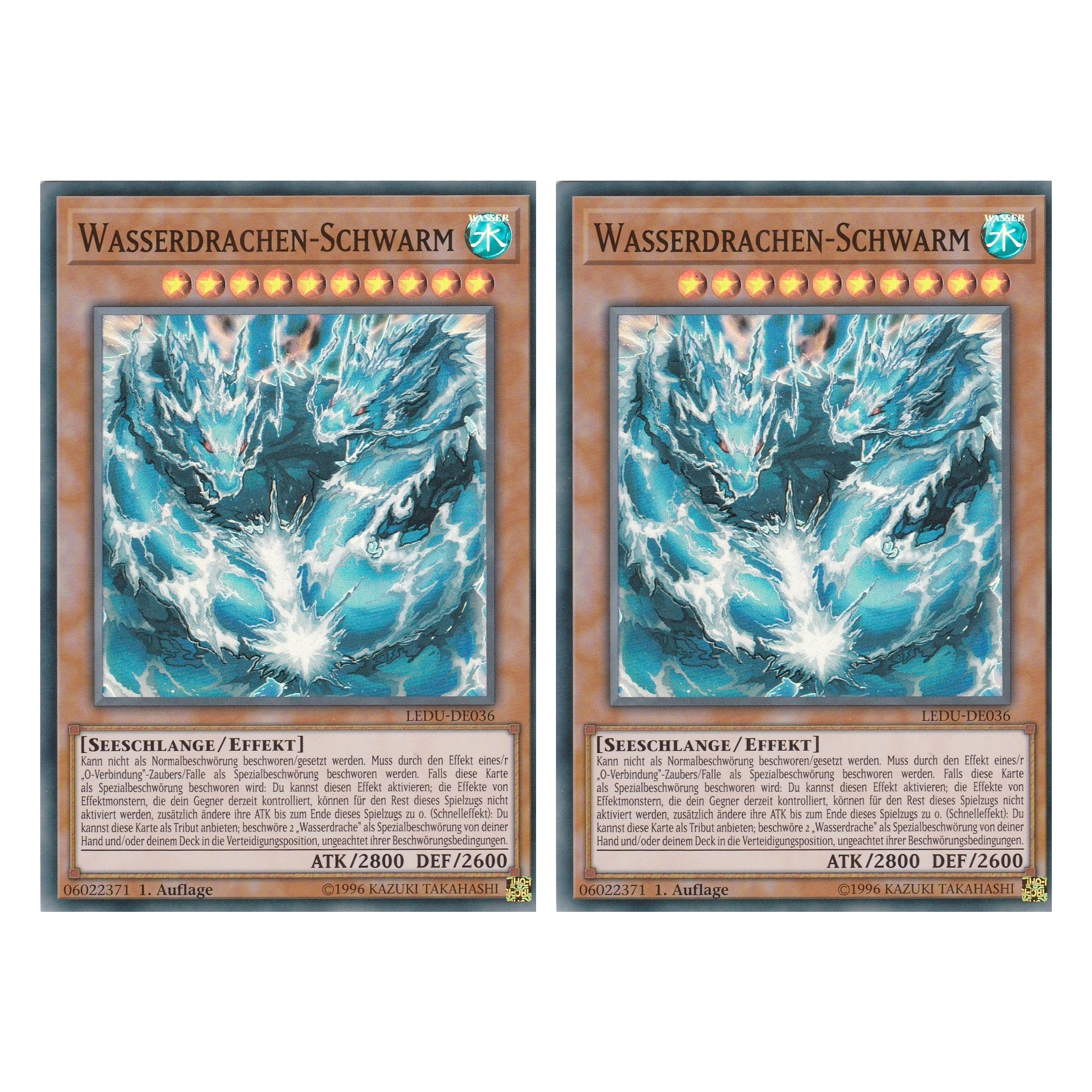 Wasserdrachen-Schwarm - LEDU-DE036 - Super Rare - Deutsch - 1. Auflage - Legendary Duelists - Duo Set (2 Stück) - Yugioh