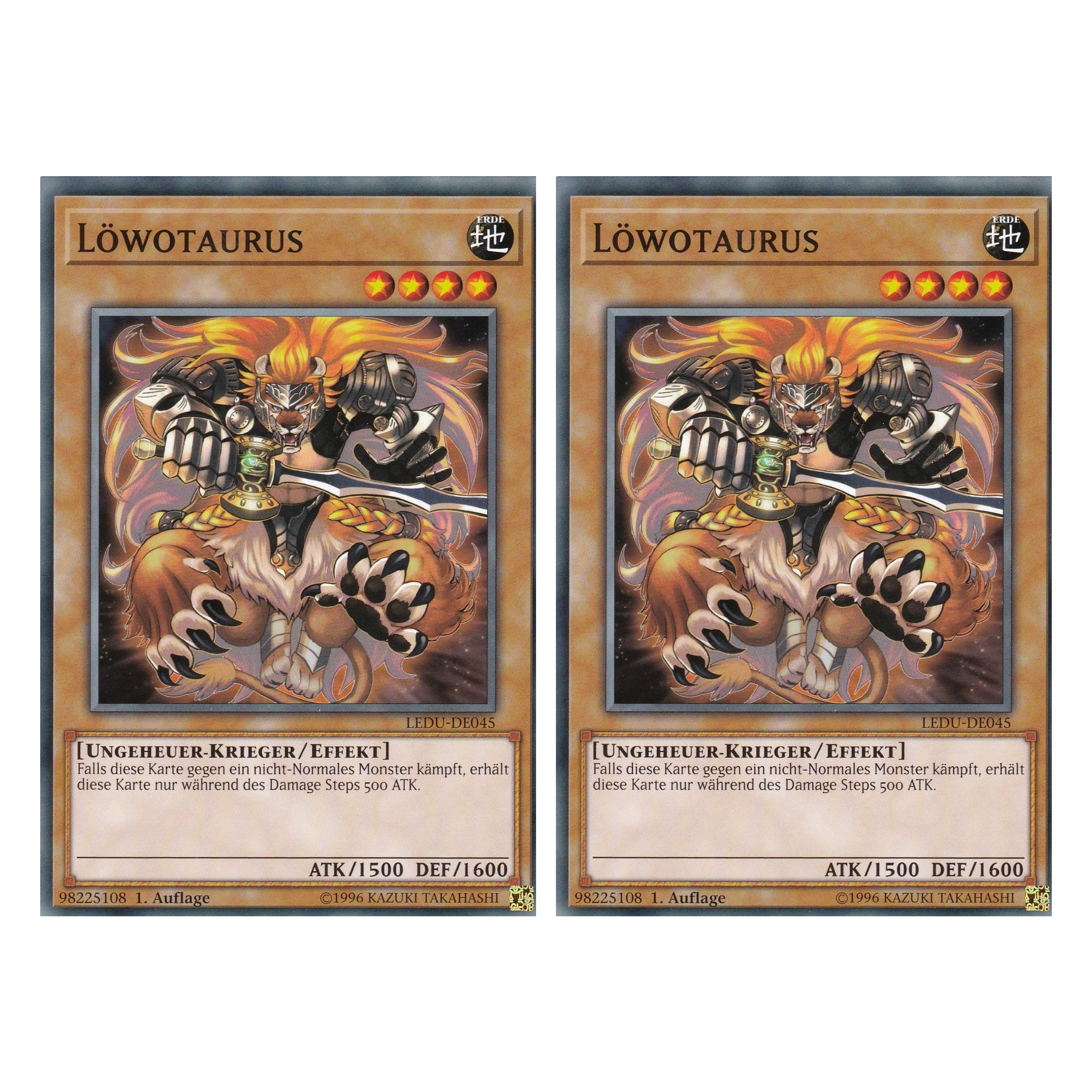 Löwotaurus - LEDU-DE045 - Common - Deutsch - 1. Auflage - Legendary Duelists - Duo Set (2 Stück) - Yugioh