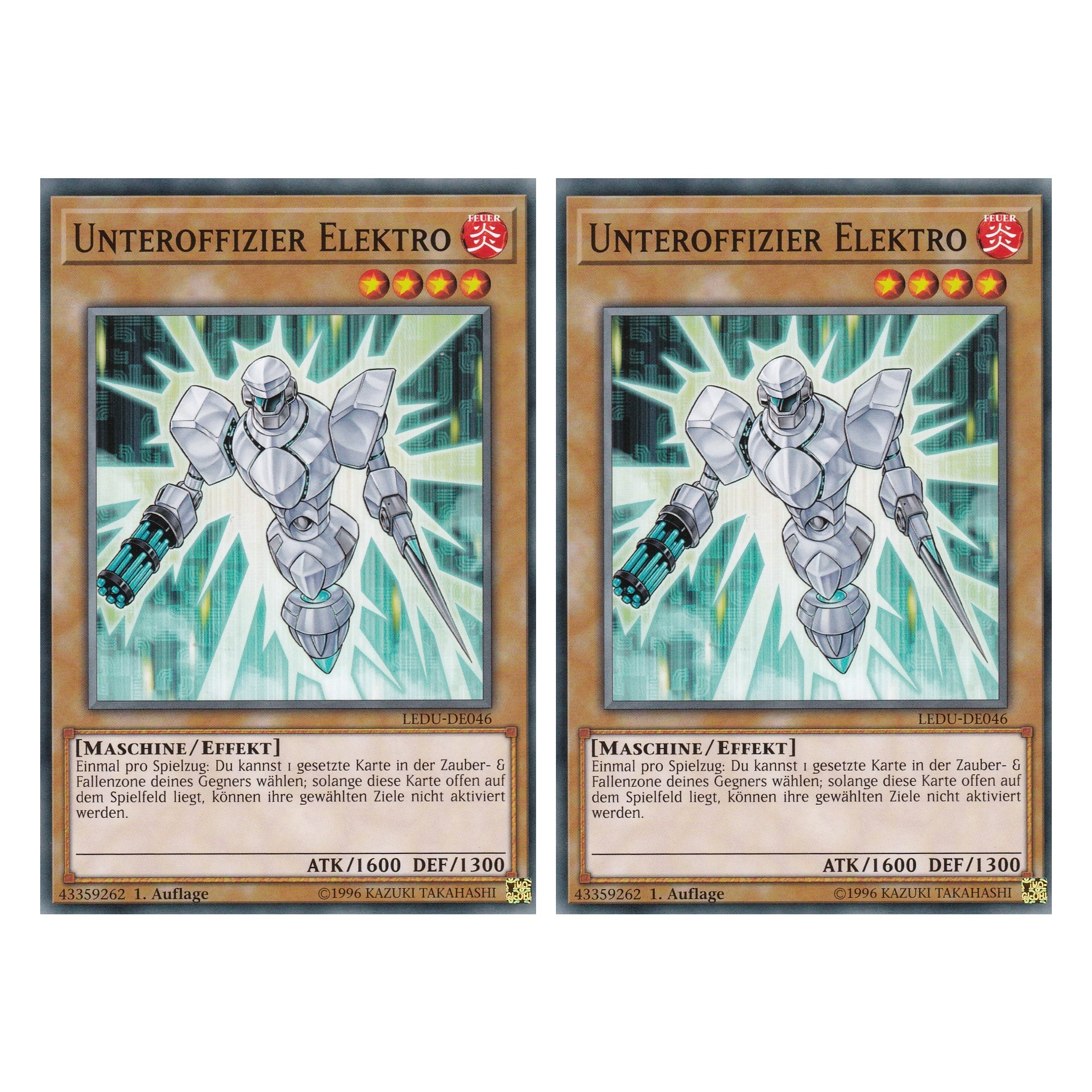 Unteroffizier Elektro - LEDU-DE046 - Common - Deutsch - 1. Auflage - Legendary Duelists - Duo Set (2 Stück) - Yugioh