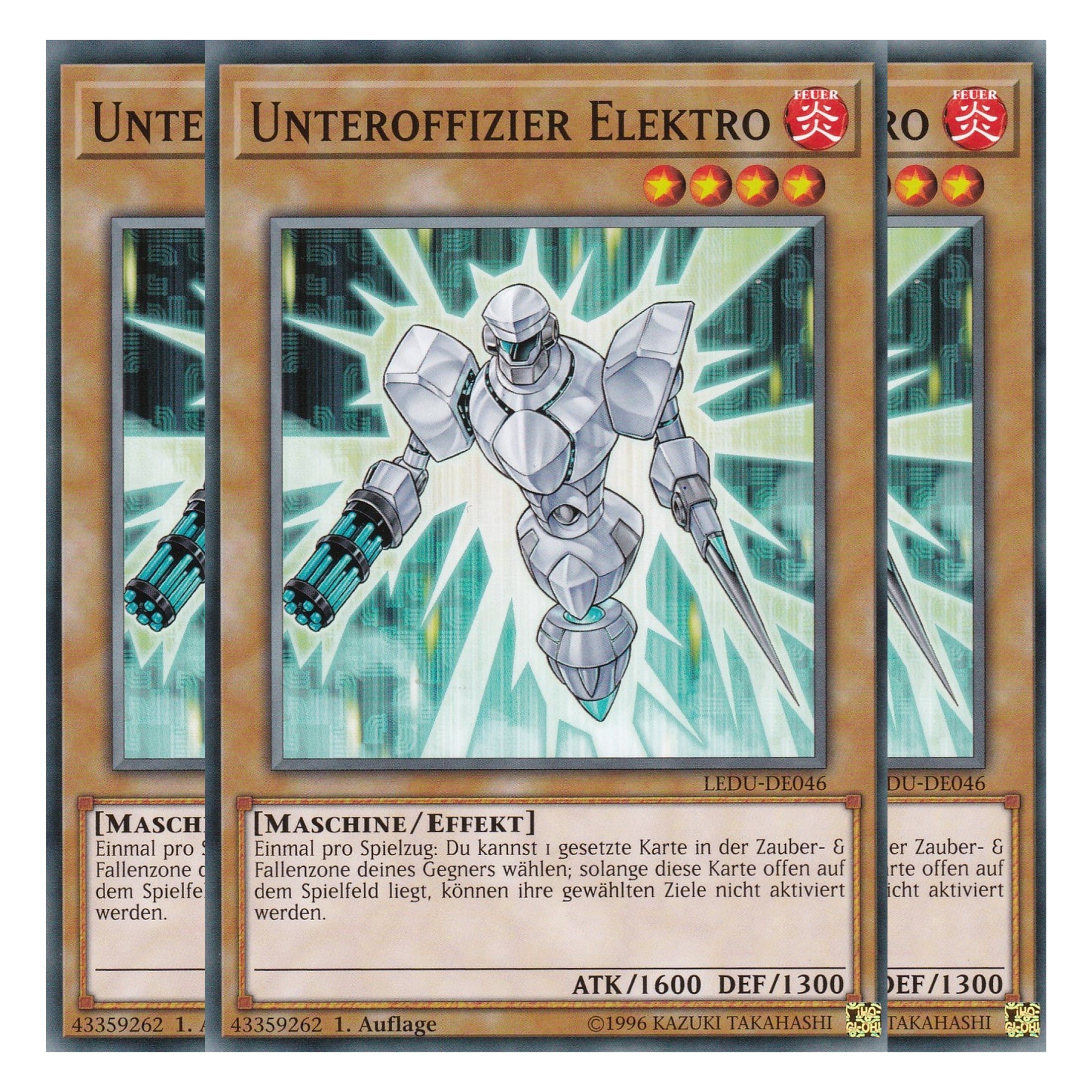 Unteroffizier Elektro - LEDU-DE046 - Common - Deutsch - 1. Auflage - Legendary Duelists - Playset (3 Kopien)