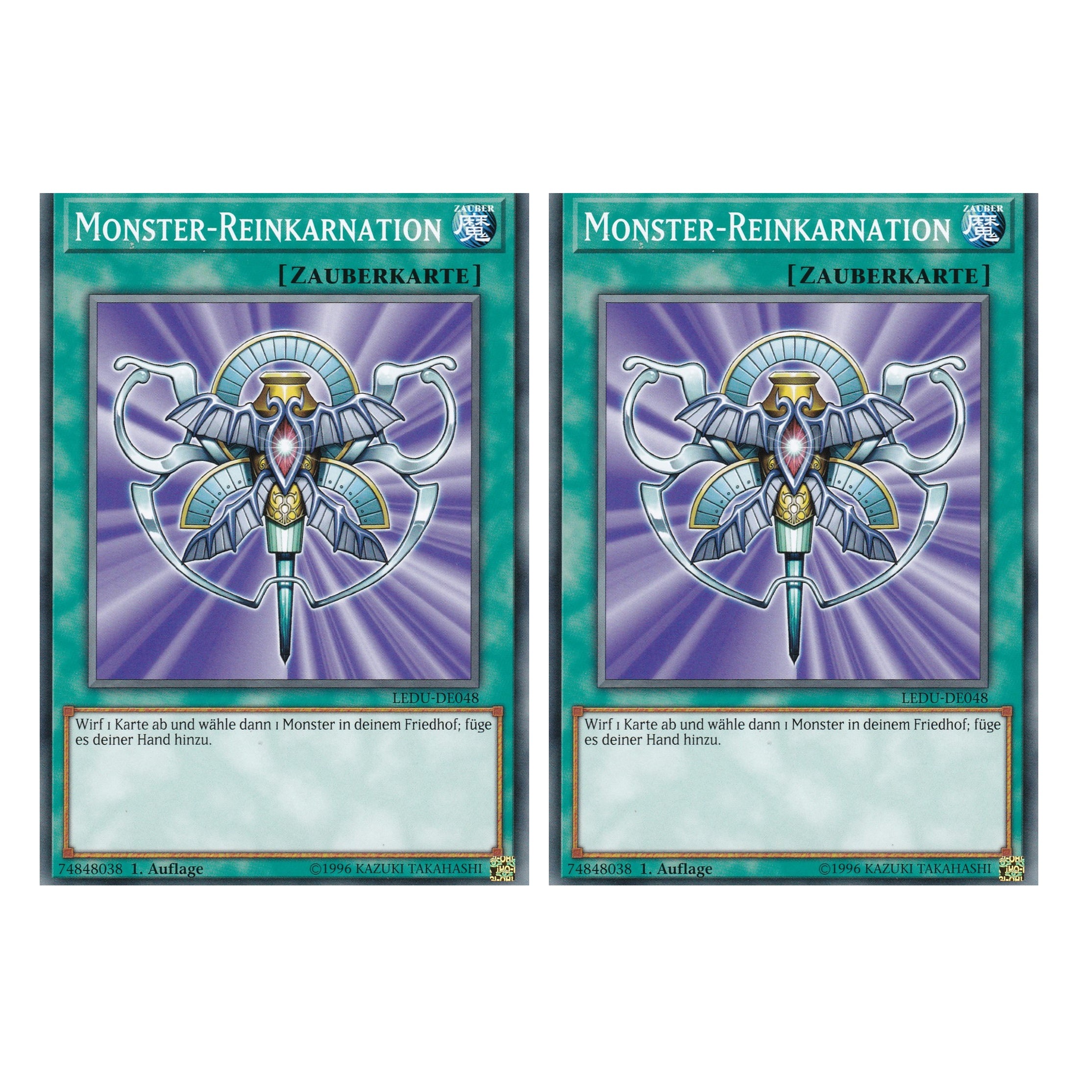 Monster-Reinkarnation - LEDU-DE048 - Common - Deutsch - 1. Auflage - Legendary Duelists - Duo Set (2 Stück) - Yugioh