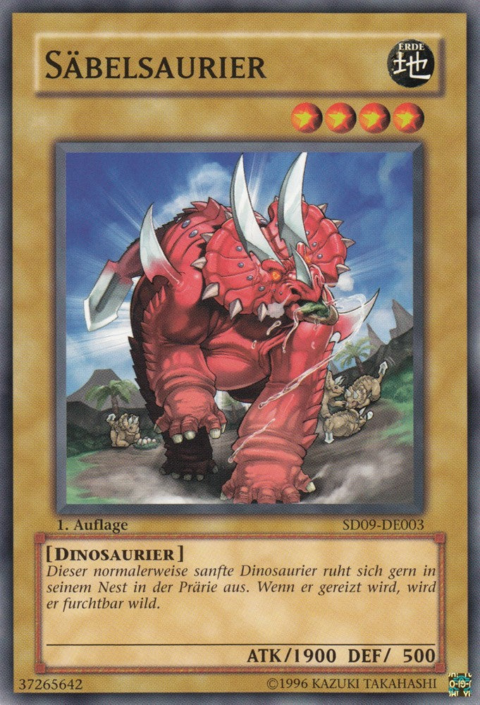 Säbelsaurier - SD09-DE003 - Common - Deutsch - 1. Auflage - Structure Deck: Dinosaur's Rage - Yugioh