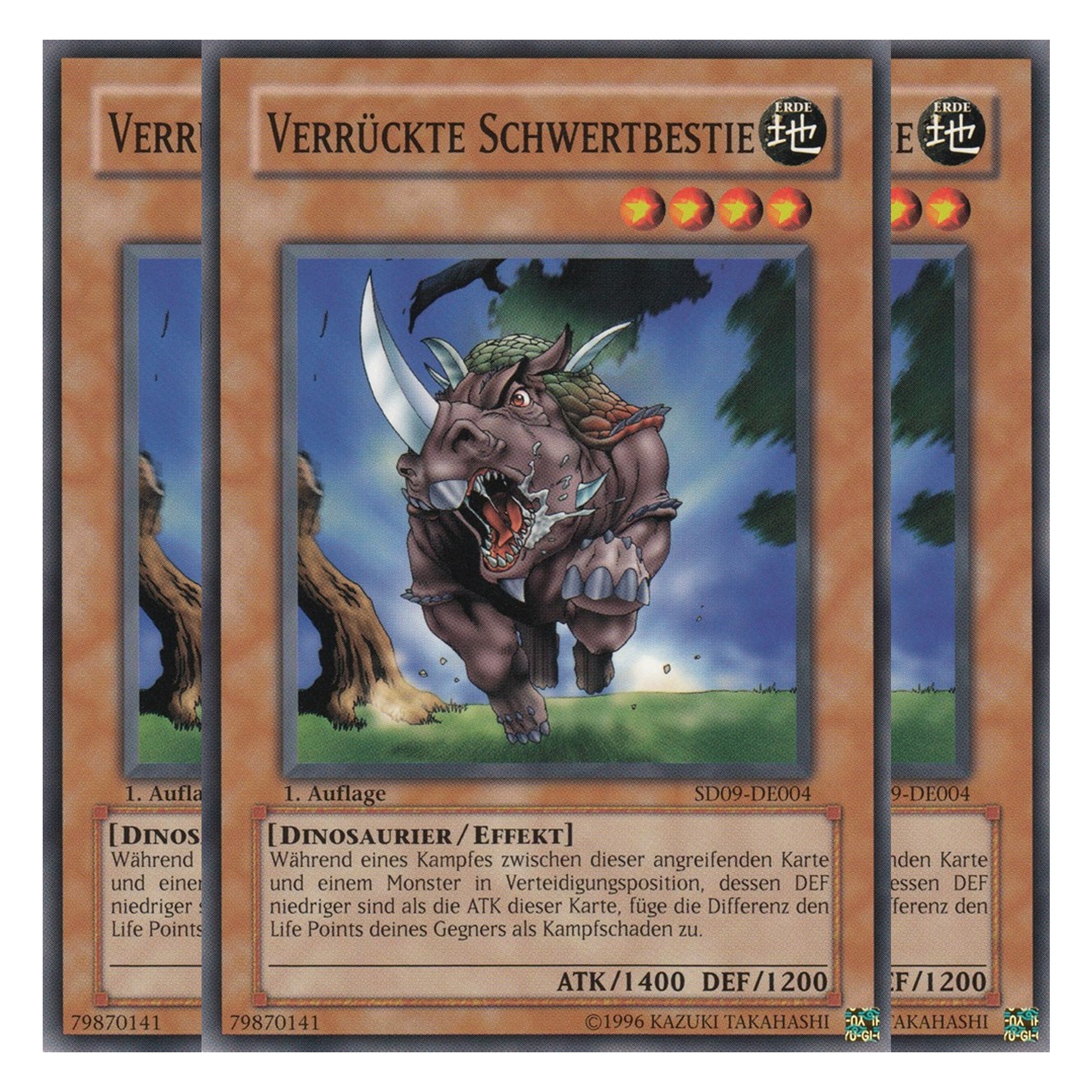 Verrückte Schwertbestie - SD09-DE004 - Common - Deutsch - 1. Auflage - Structure Deck: Dinosaur's Rage - Playset (3 Kopien)