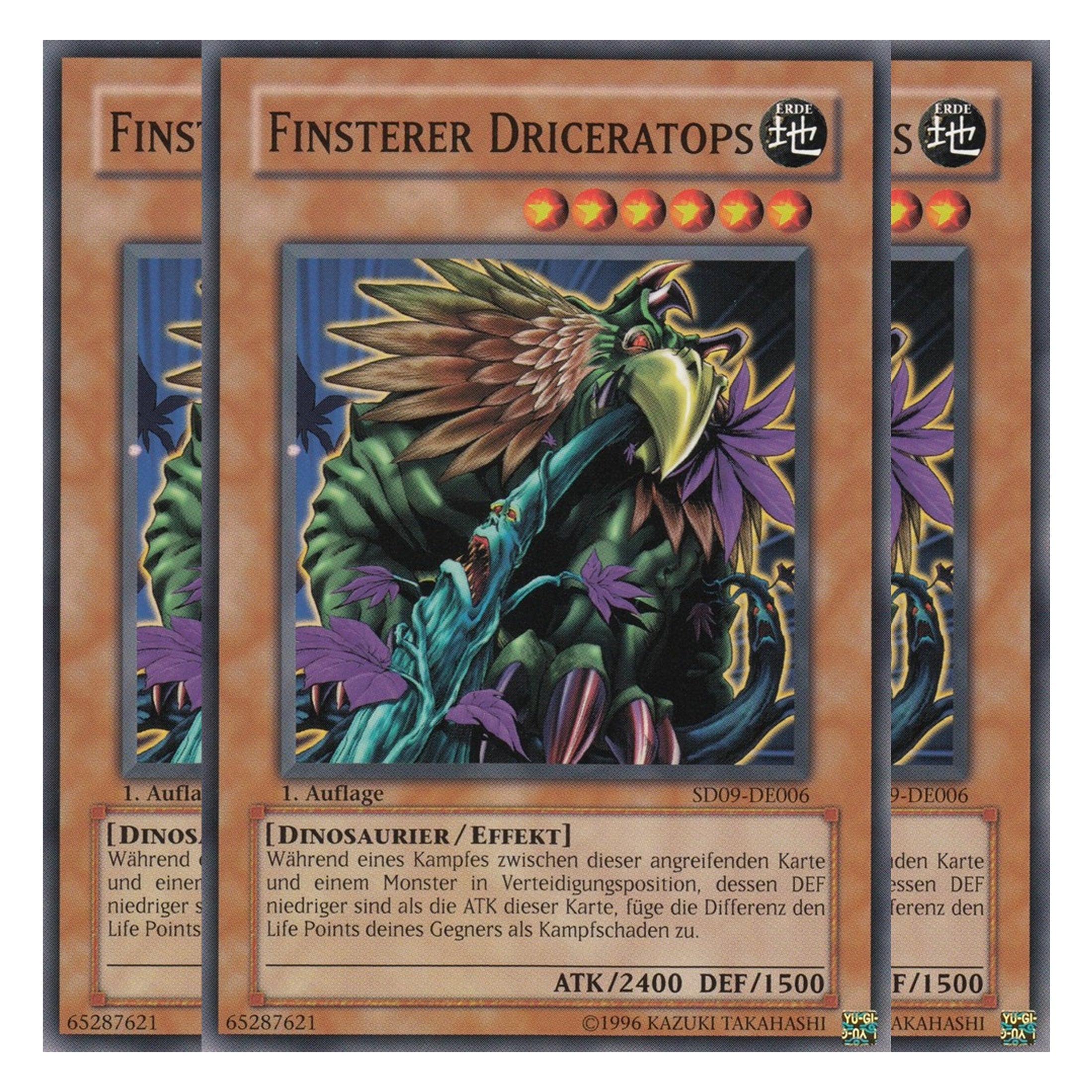 Finsterer Driceratops - SD09-DE006 - Common - Deutsch - 1. Auflage - Structure Deck: Dinosaur's Rage - Playset (3 Kopien)