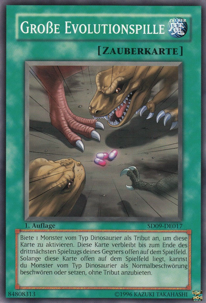 Große Evolutionspille - SD09-DE017 - Common - Deutsch - 1. Auflage - Structure Deck: Dinosaur's Rage - Yugioh