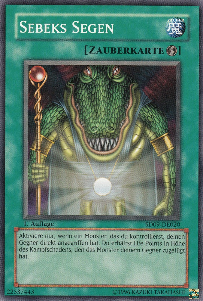 Sebeks Segen - SD09-DE020 - Common - Deutsch - 1. Auflage - Structure Deck: Dinosaur's Rage - Yugioh