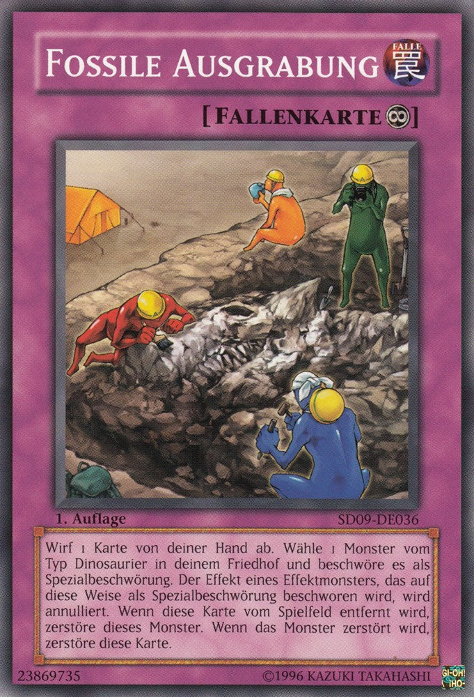 Fossile Ausgrabung - SD09-DE036 - Common - Deutsch - 1. Auflage - Structure Deck: Dinosaur's Rage - Yugioh