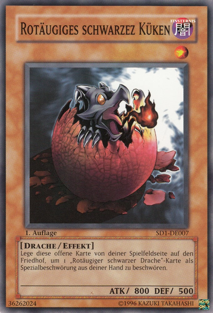 Rotäugiges Schwarzes Küken - SD1-DE007 - Common - Deutsch - 1. Auflage - Structure Deck: Dragon's Roar - Yugioh
