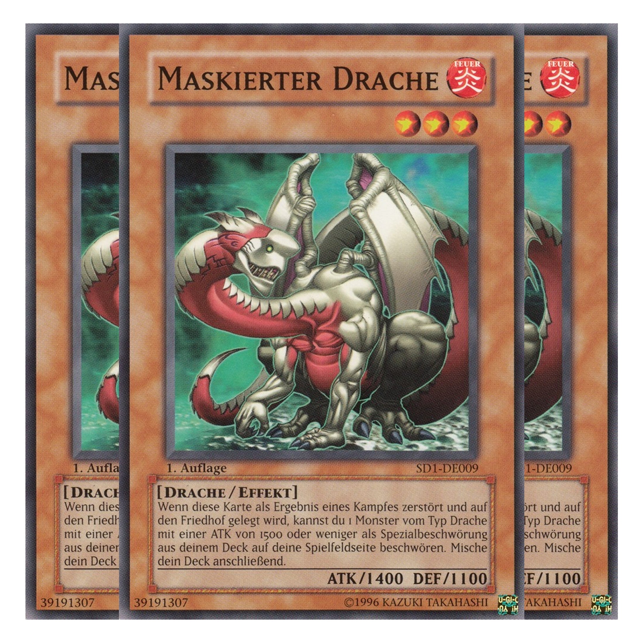Maskierter Drache - SD1-DE009 - Common - Deutsch - 1. Auflage - Structure Deck: Dragon's Roar - Playset (3 Kopien)