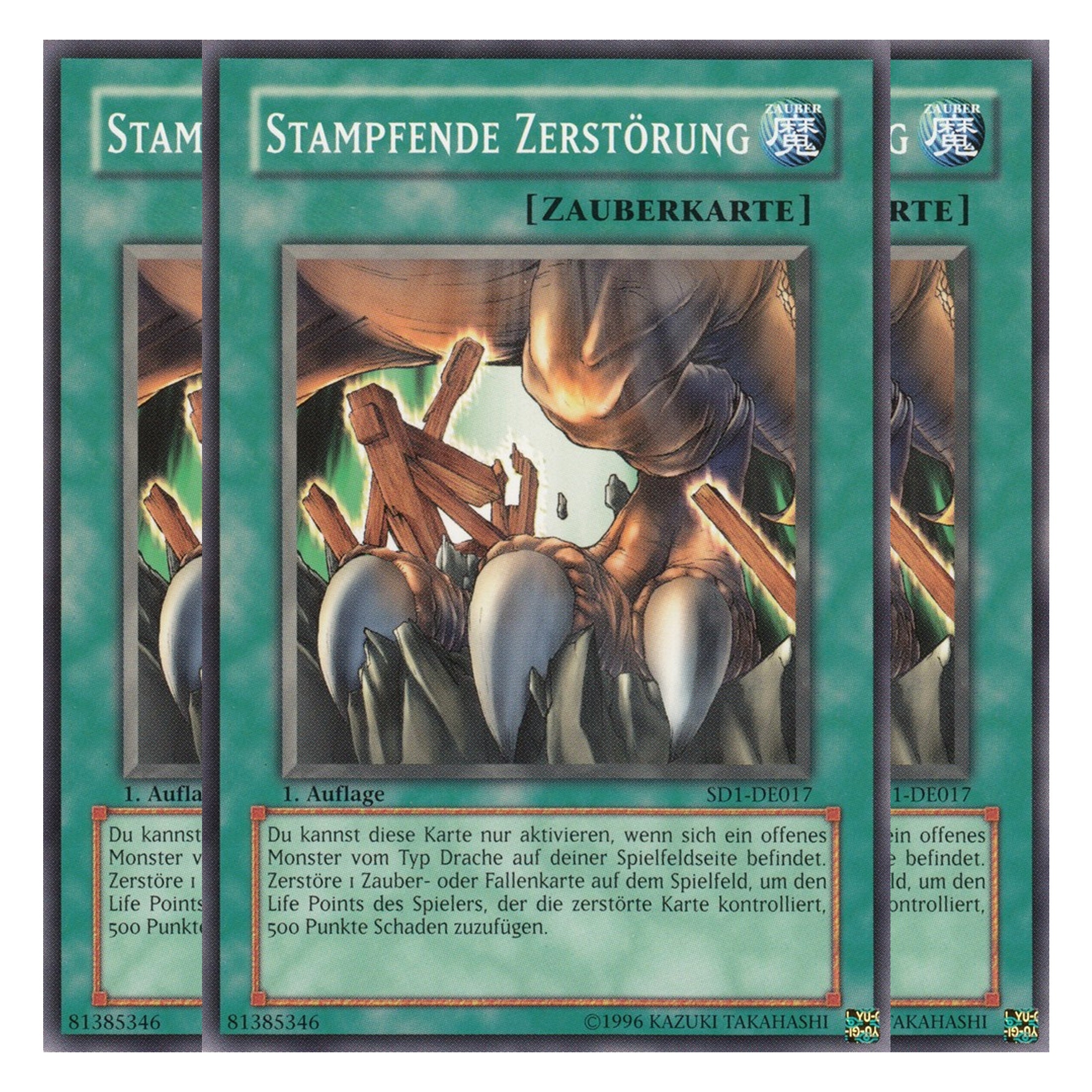 Stampfende Zerstörung - SD1-DE017 - Common - Deutsch - 1. Auflage - Structure Deck: Dragon's Roar - Playset (3 Kopien)