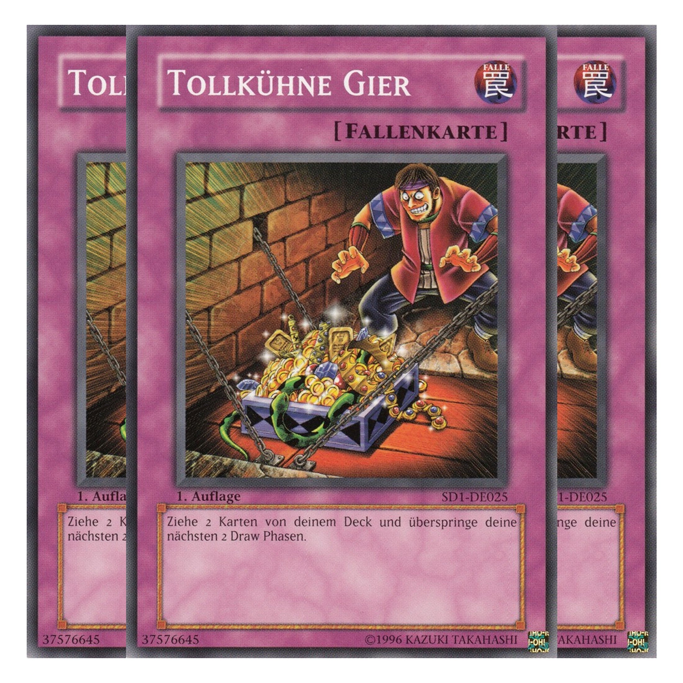 Tollkühne Gier - SD1-DE025 - Common - Deutsch - 1. Auflage - Structure Deck: Dragon's Roar - Playset (3 Kopien)