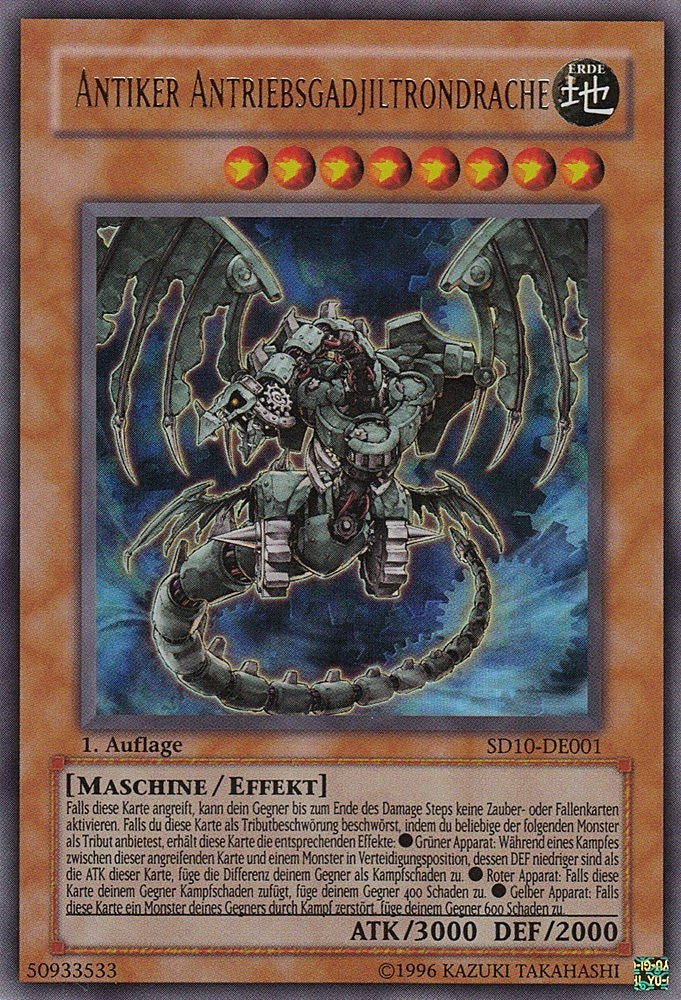 Antiker Antriebsgadjiltrondrache - SD10-DE001 - Ultra Rare - Deutsch - 1. Auflage - Structure Deck: Machine Re-Volt - Yugioh