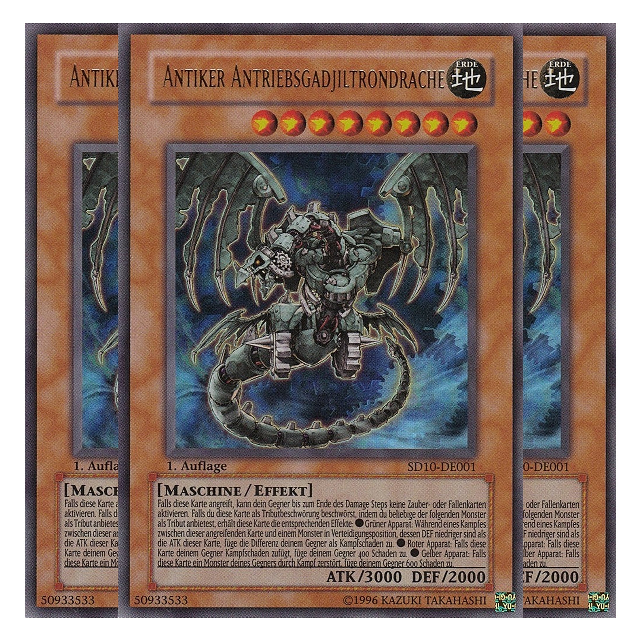 Antiker Antriebsgadjiltrondrache - SD10-DE001 - Ultra Rare - Deutsch - 1. Auflage - Structure Deck: Machine Re-Volt - Playset (3 Kopien)