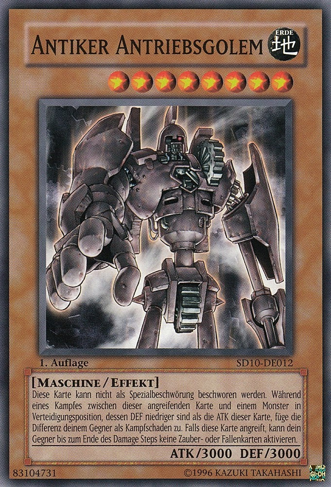 Antiker Antriebsgolem - SD10-DE012 - Common - Deutsch - 1. Auflage - Structure Deck: Machine Re-Volt - Yugioh