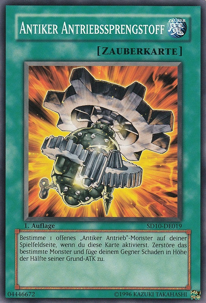 Antiker Antriebssprengstoff - SD10-DE019 - Common - Deutsch - 1. Auflage - Structure Deck: Machine Re-Volt - Yugioh