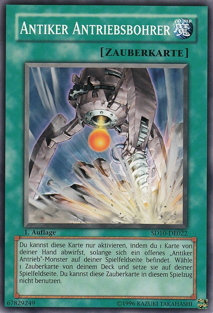 Antiker Antriebsbohrer - SD10-DE022 - Common - Deutsch - 1. Auflage - Structure Deck: Machine Re-Volt - Yugioh
