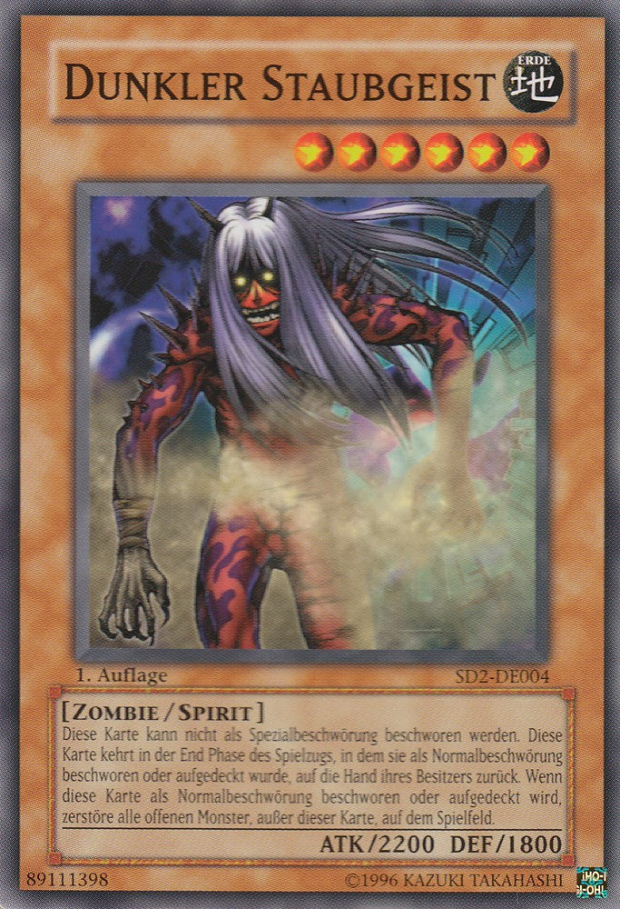 Dunkler Staubgeist - SD2-DE004 - Common - Deutsch - 1. Auflage - Structure Deck: Zombie Madness - Yugioh