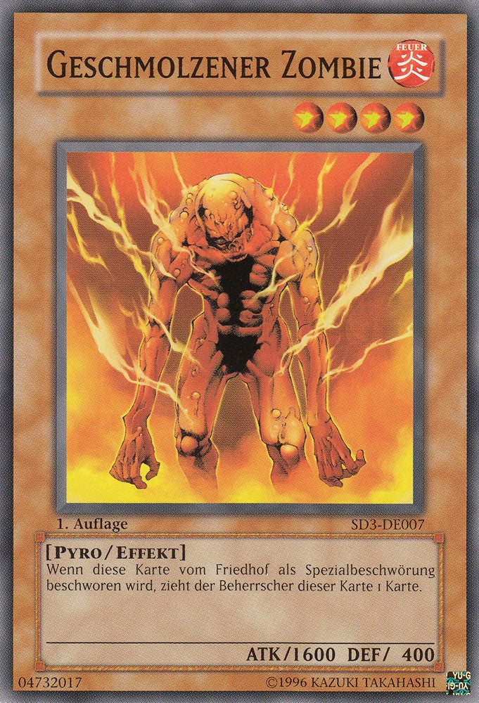 Geschmolzener Zombie - SD3-DE007 - Common - Deutsch - 1. Auflage - Structure Deck: Blaze of Destruction - Yugioh